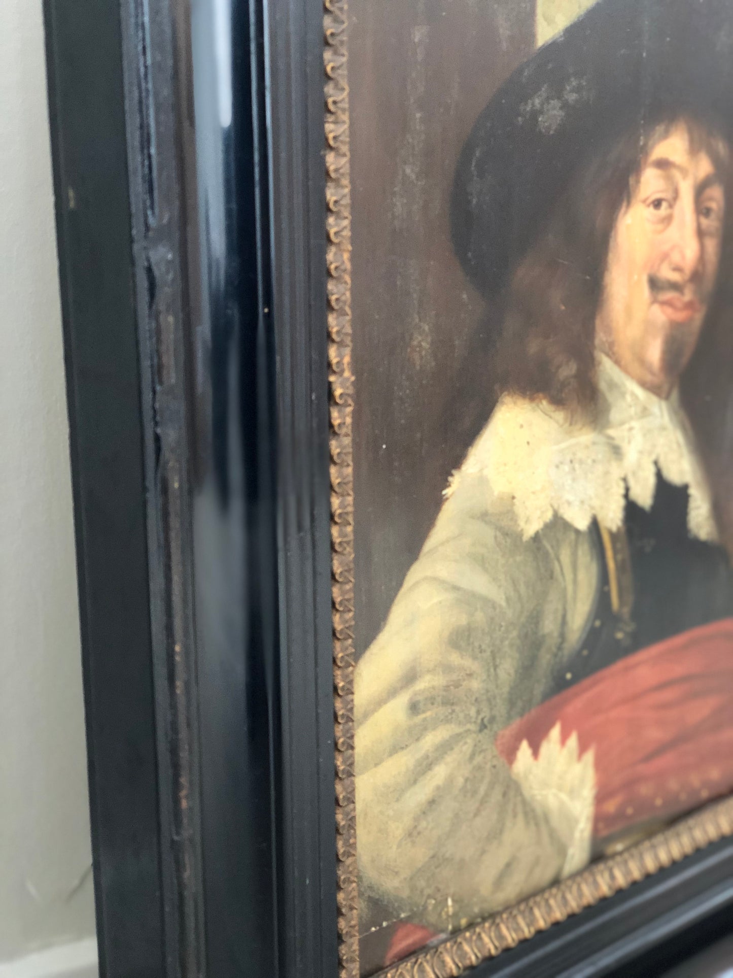 Late 19th Century Oil Painting of a Noble Man from the Dutch Golden Age Era