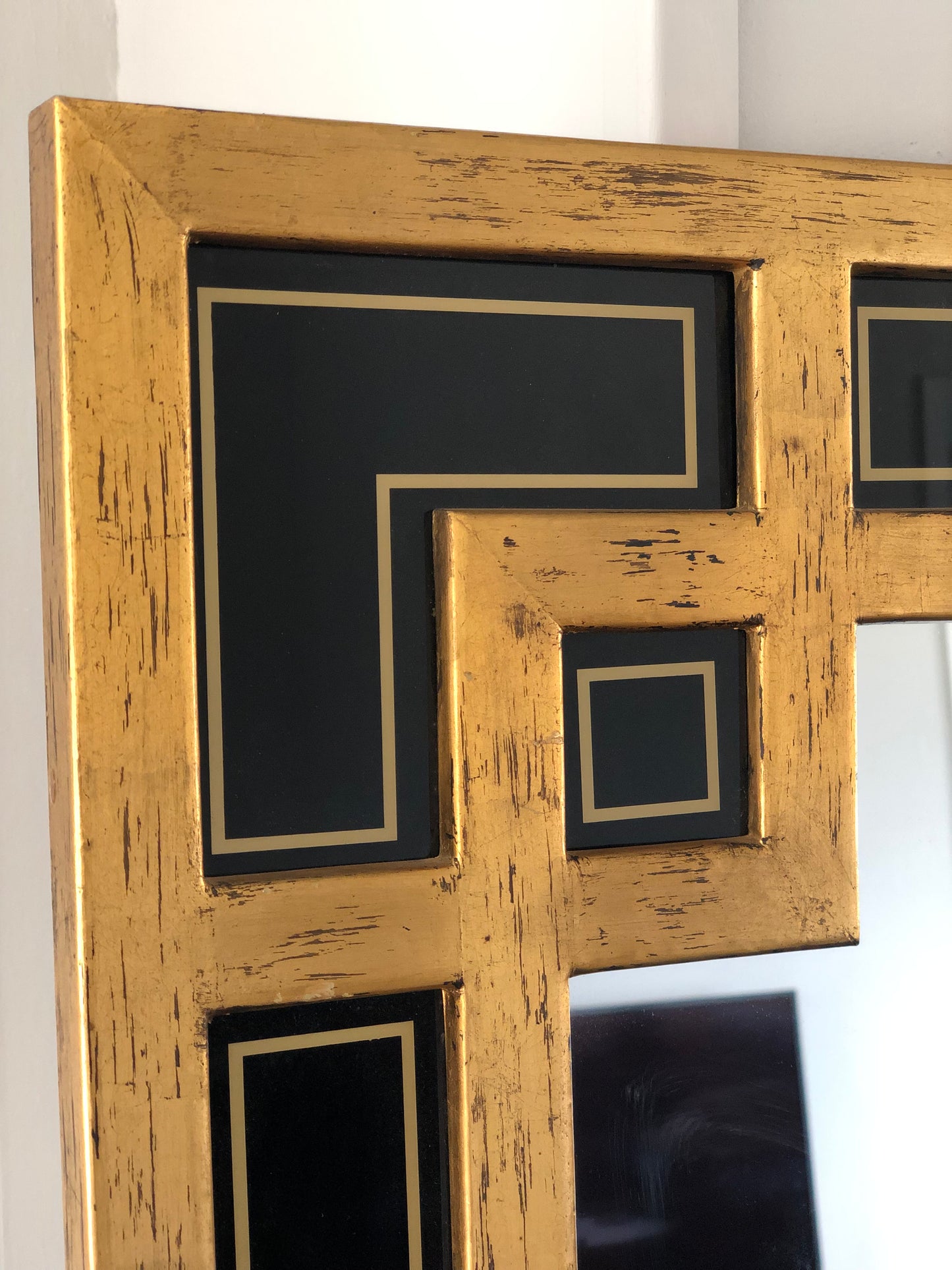 Large Giltwood Deknudt Mirror Meander Style 1970S