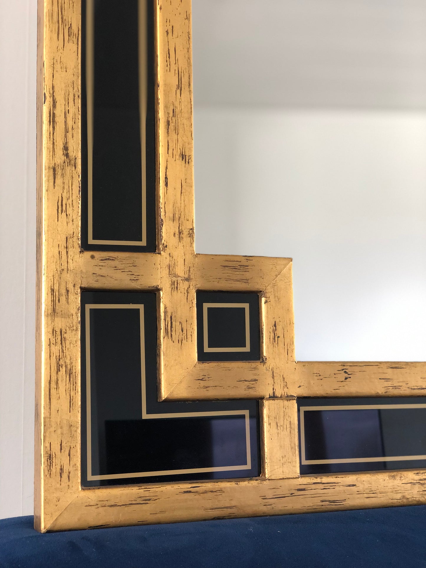 Large Giltwood Deknudt Mirror Meander Style 1970S