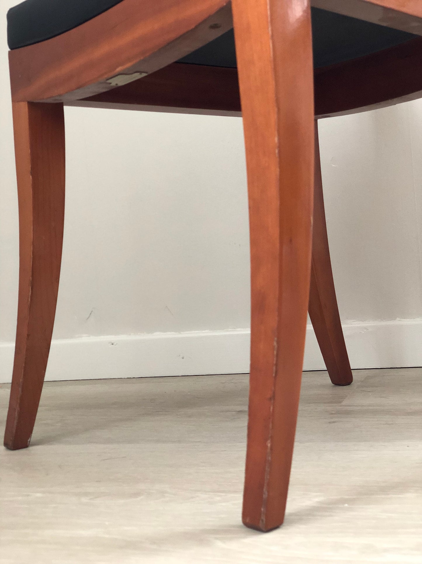 A Pair of 4 Giorgetti Cherry Wood Dining Chairs Model Sella Media by Leon Krier 1991