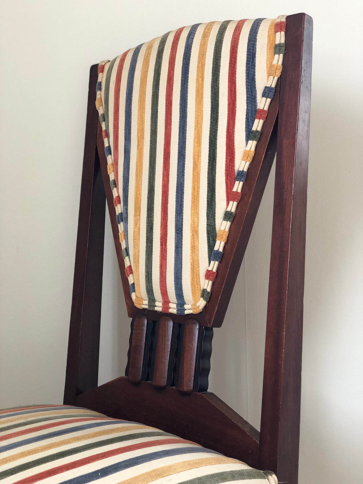 Pair of 2 Art Deco Amsterdam School ‘t Woonhuys Dining Chairs The Netherlands 1930s