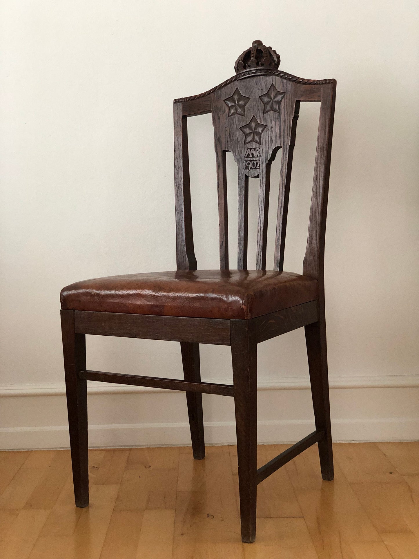 Antique Marked Dining Chair Copenhagen Denmark 1902