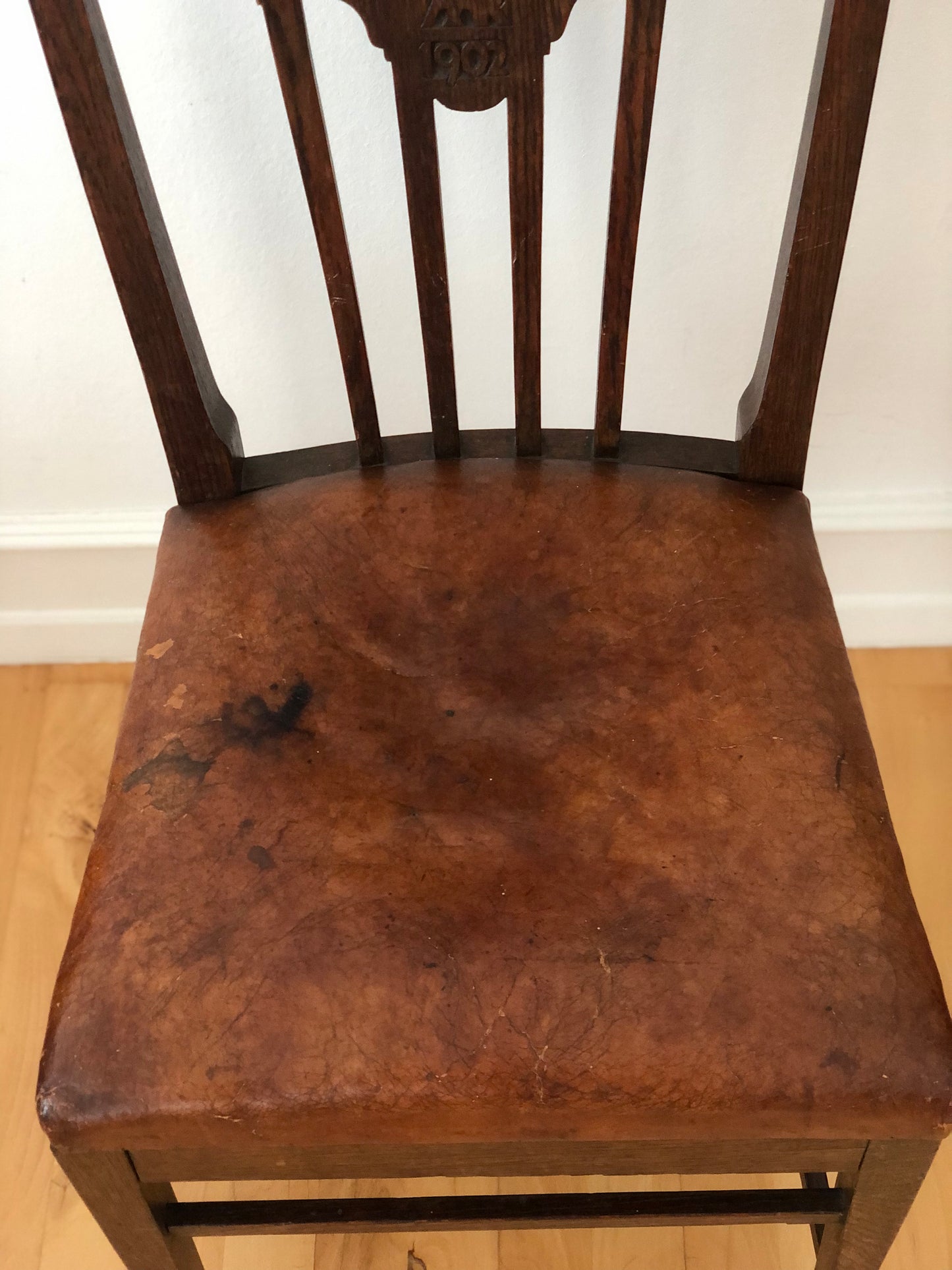 Antique Marked Dining Chair Copenhagen Denmark 1902