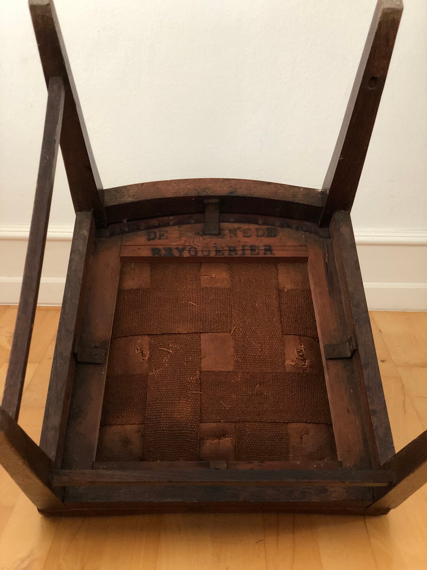 Antique Marked Dining Chair Copenhagen Denmark 1902