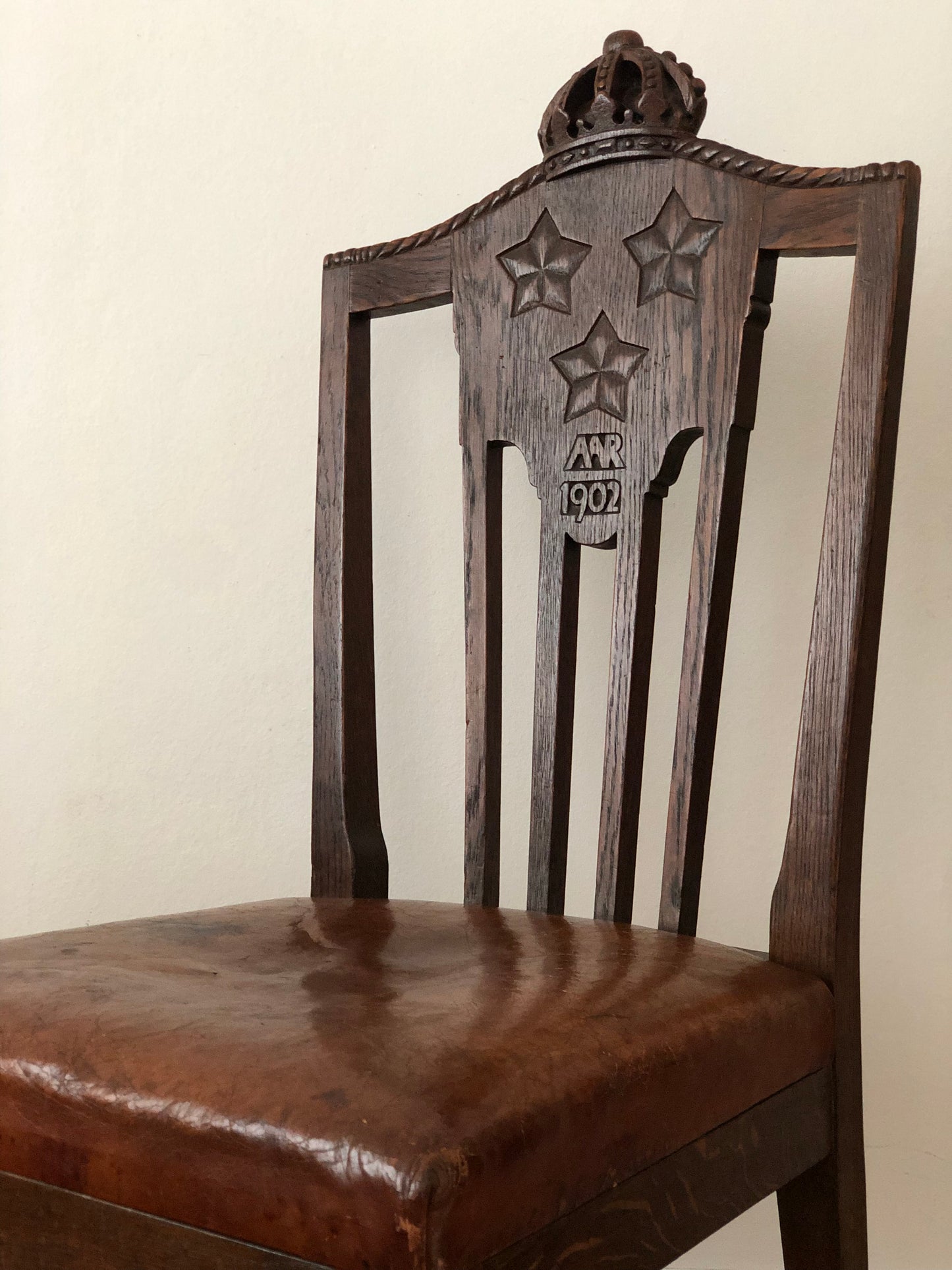 Antique Marked Dining Chair Copenhagen Denmark 1902