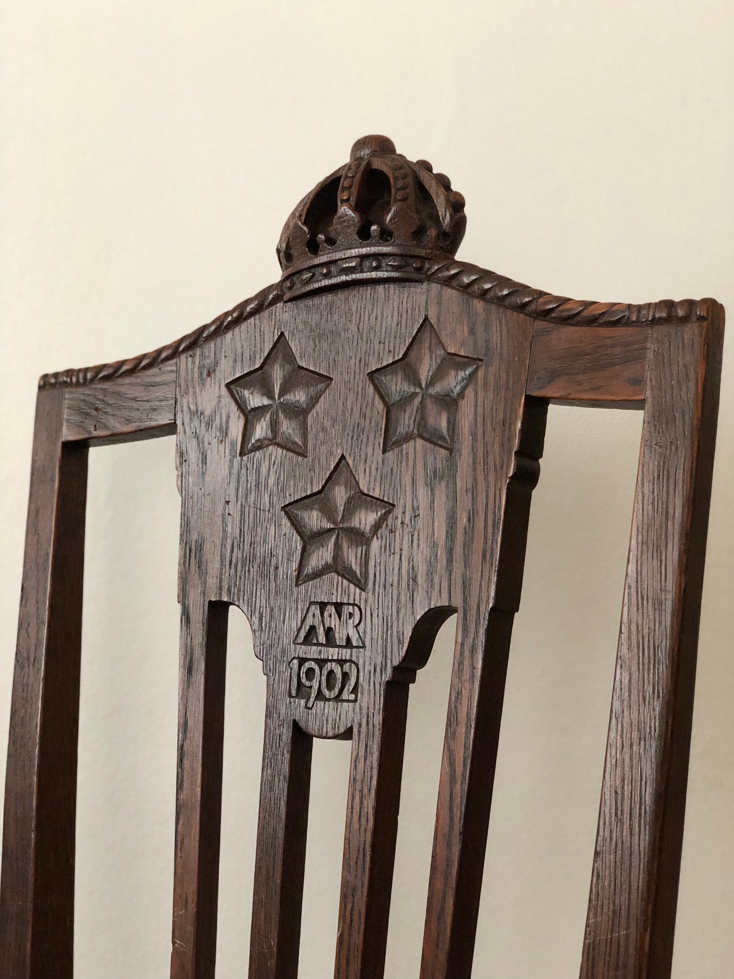 Antique Marked Dining Chair Copenhagen Denmark 1902