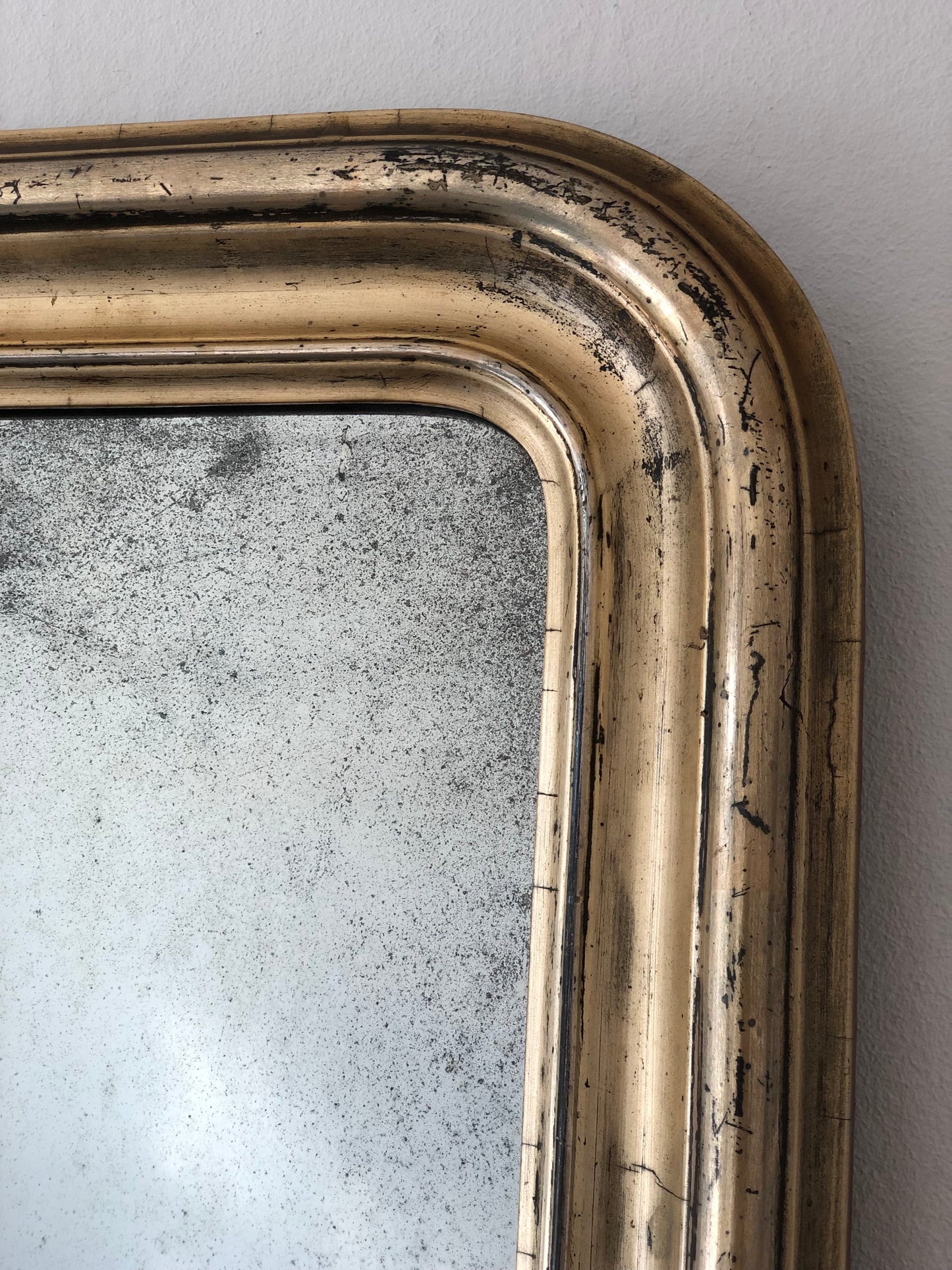 Antique Louis Philippe Full Length Giltwood Mirror France Late 19th Century