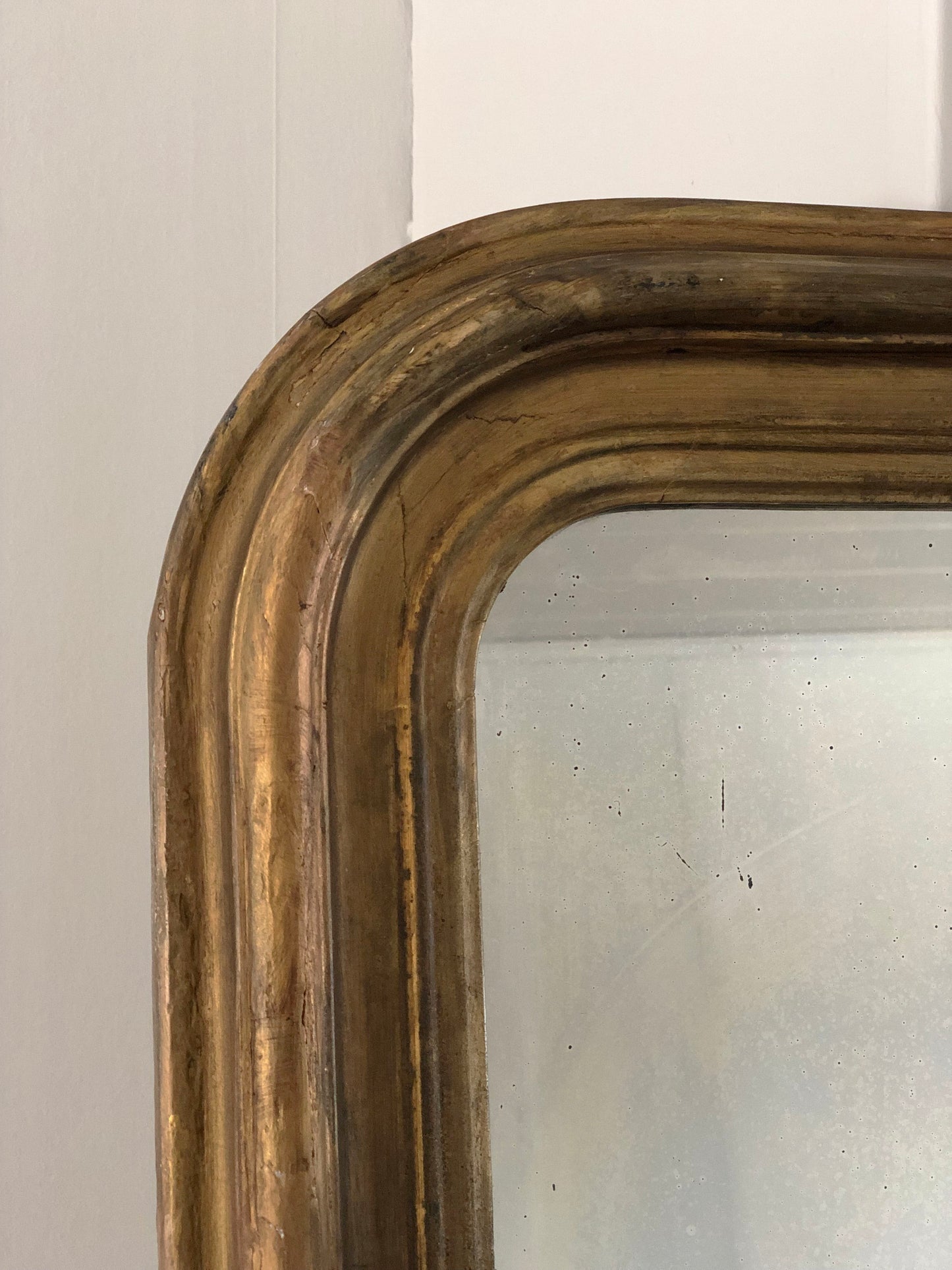 Antique Louis Philippe Mirror Giltwood The Netherlands Late 19th Century