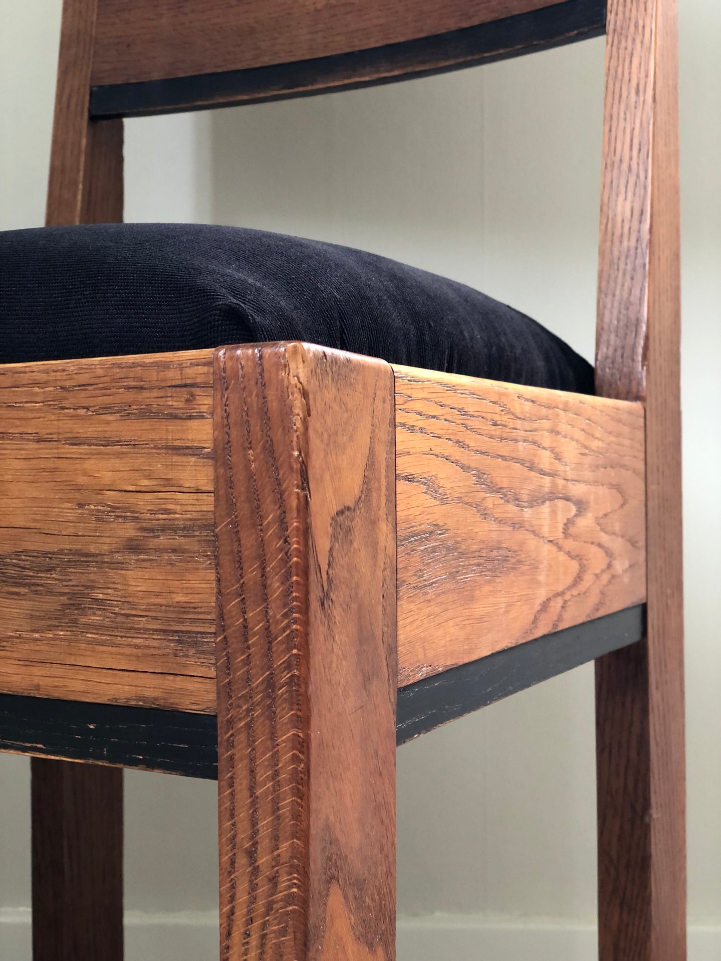 Reserved Art Deco Oak Dining Chair By J.A. Muntendam For L.O.V. Oosterbeek 1920s