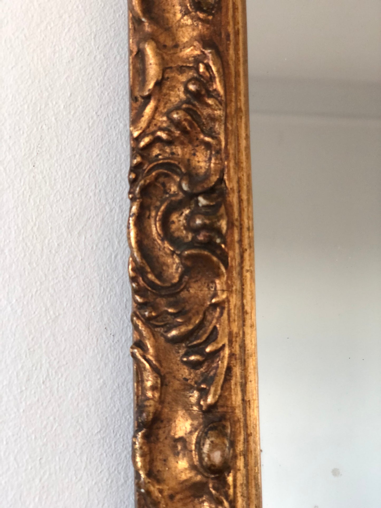 Handcrafted Antique Rococo Full-Length Mirror Belgium, 1900