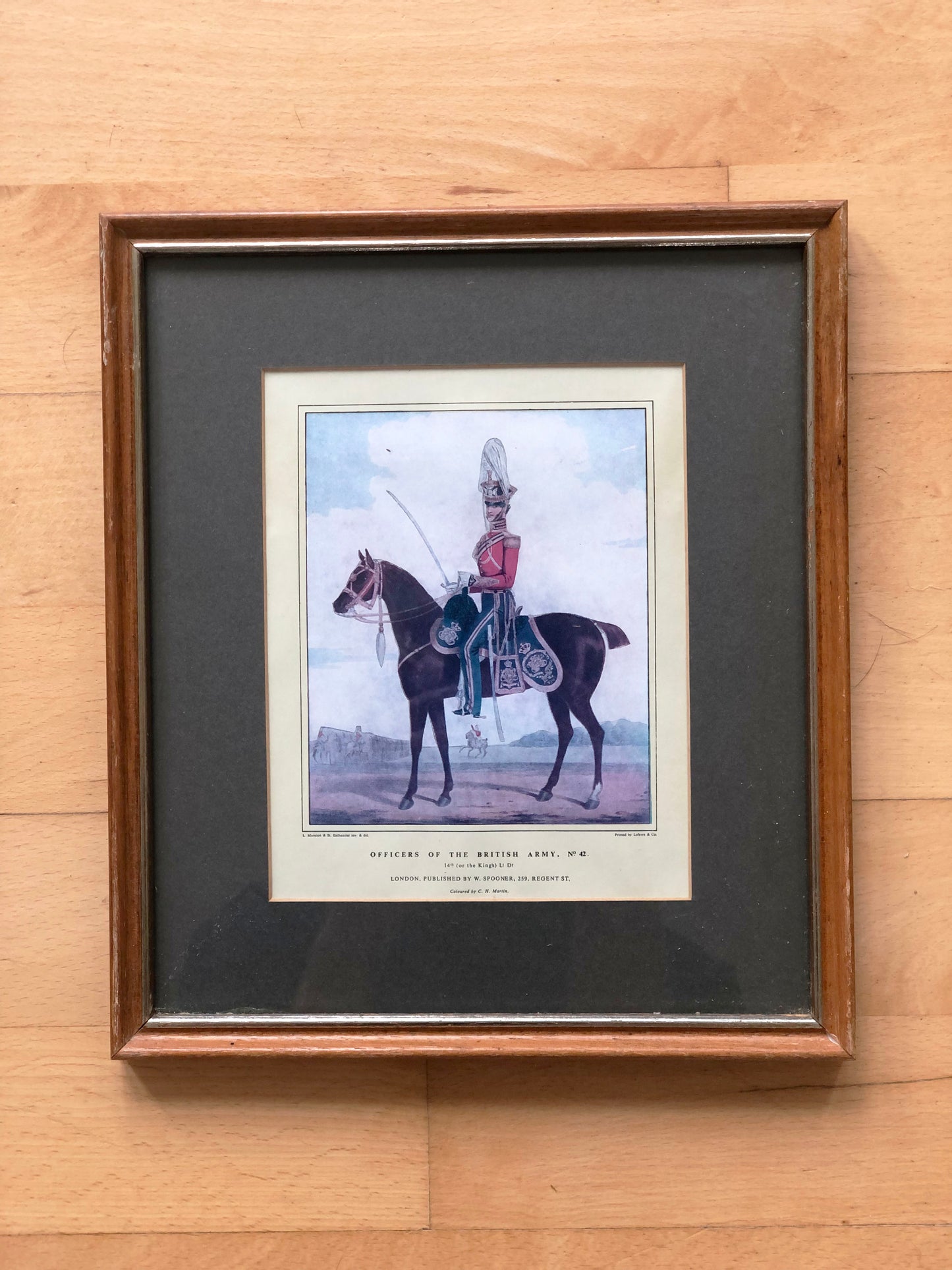 Set of Five Hand-Coloured British Army Prints 19th-Century