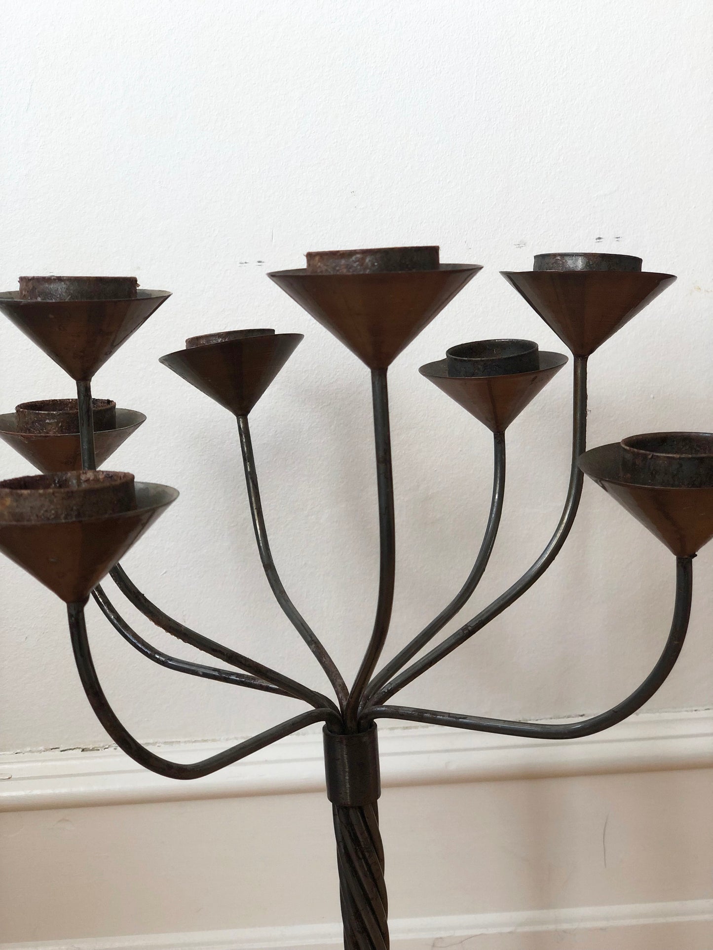 Industrial Vintage Steel Tealight Holder 8 compartments