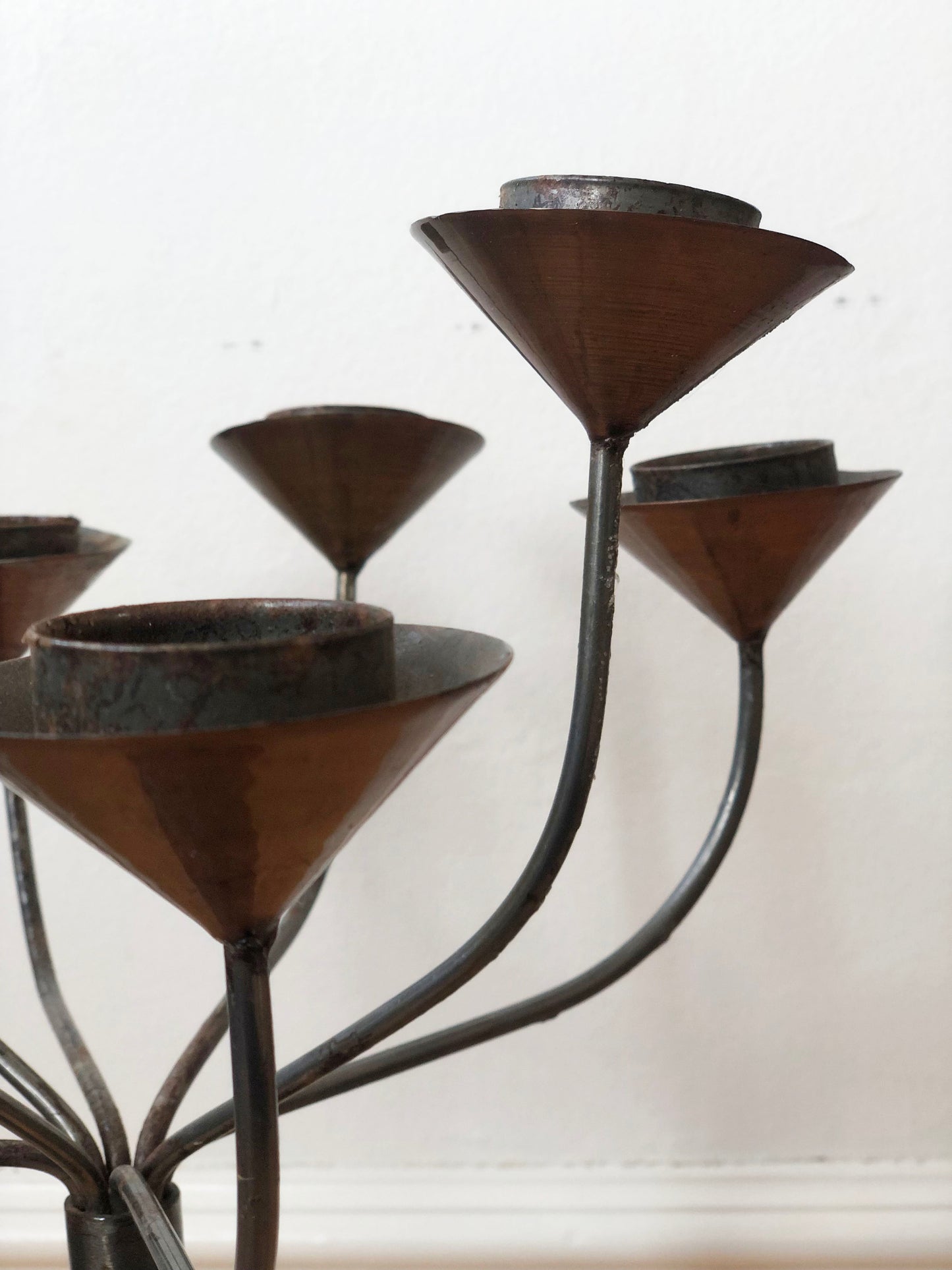 Industrial Vintage Steel Tealight Holder 8 compartments