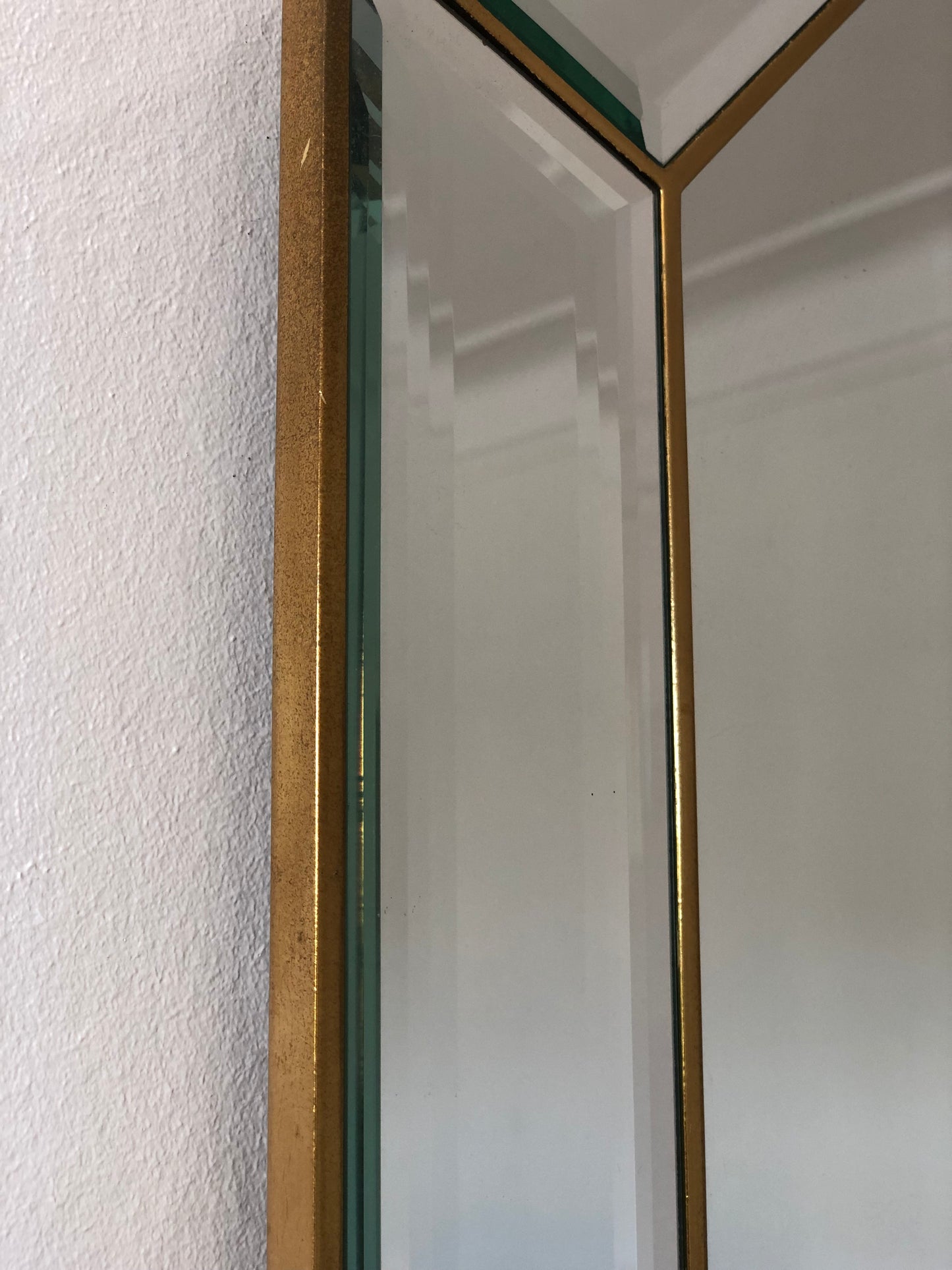 Large Vintage Deknudt Mirror in Gold Belgium 1980s
