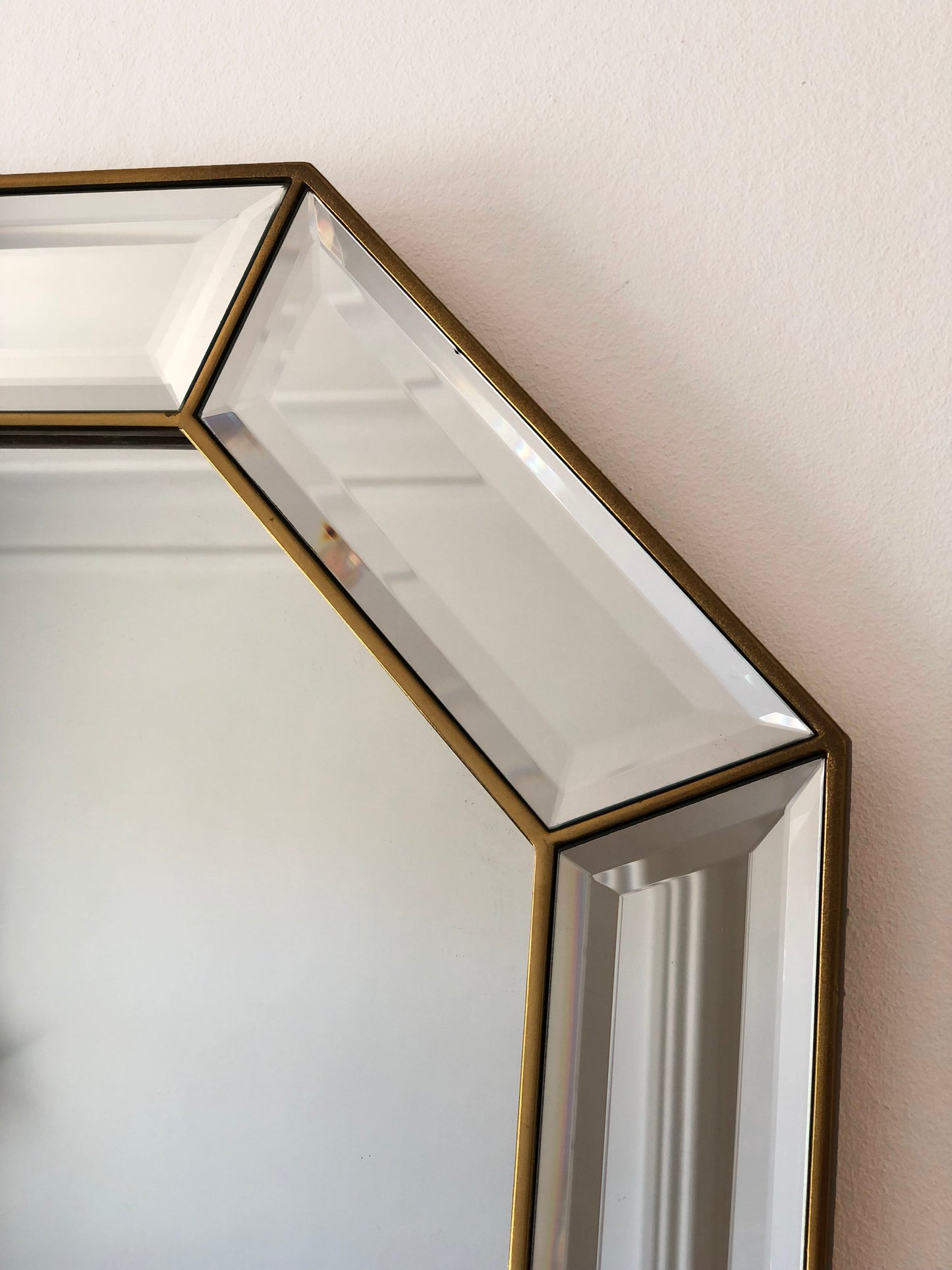 Large Vintage Deknudt Mirror in Gold Belgium 1980s