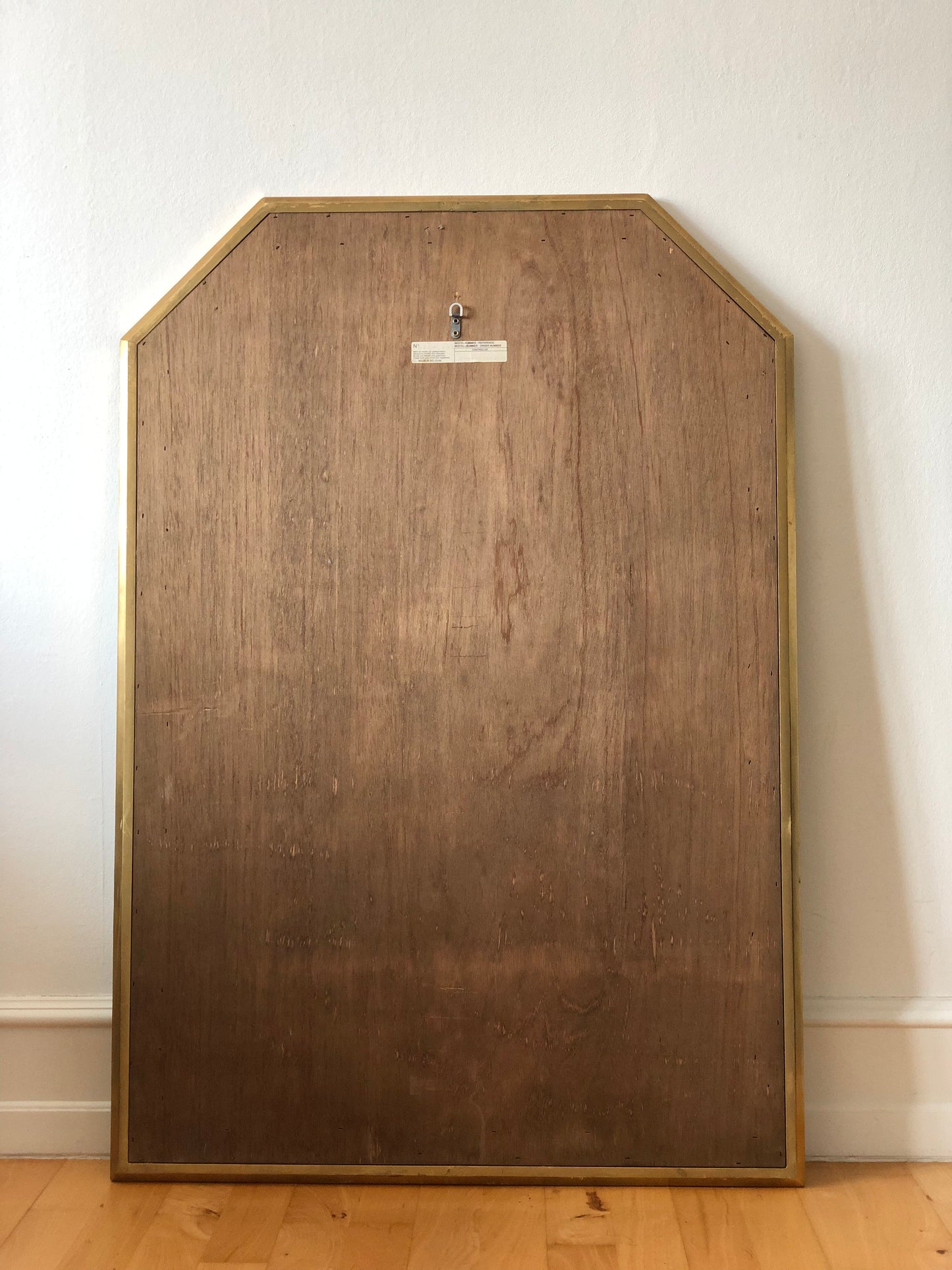 Large Vintage Deknudt Mirror in Gold Belgium 1980s