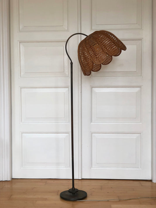 Mid Century Modern Boho Floor Lamp Denmark 1970s
