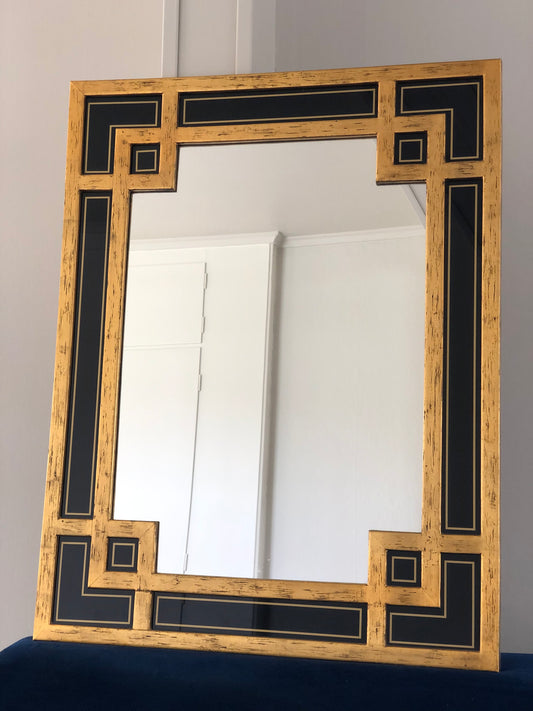 Large Vintage Giltwood Deknudt Mirror Meander Style 1970S