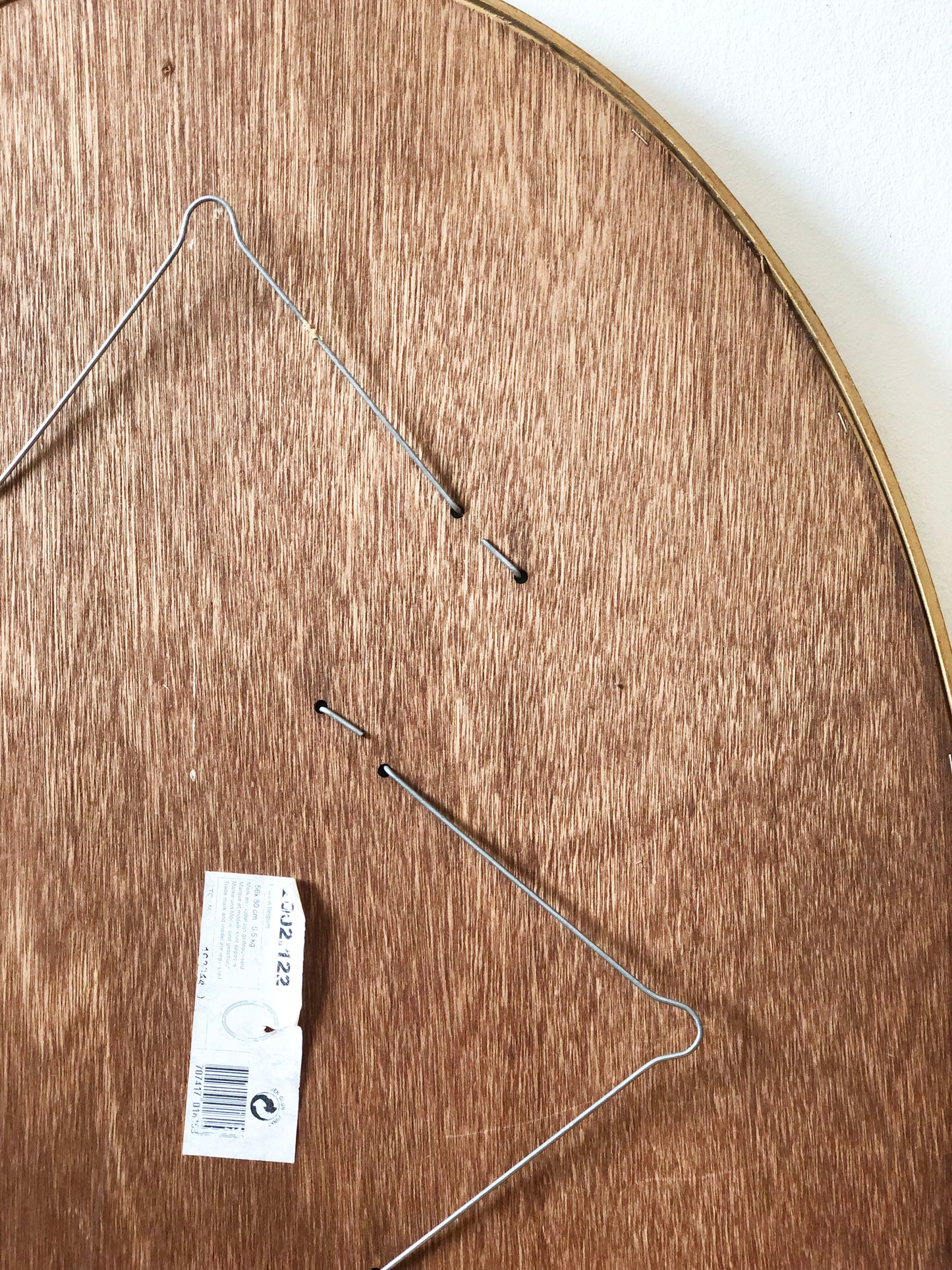 Pair of Vintage Deknudt Oval Giltwood Mirrors Hollywood Regency Belgium