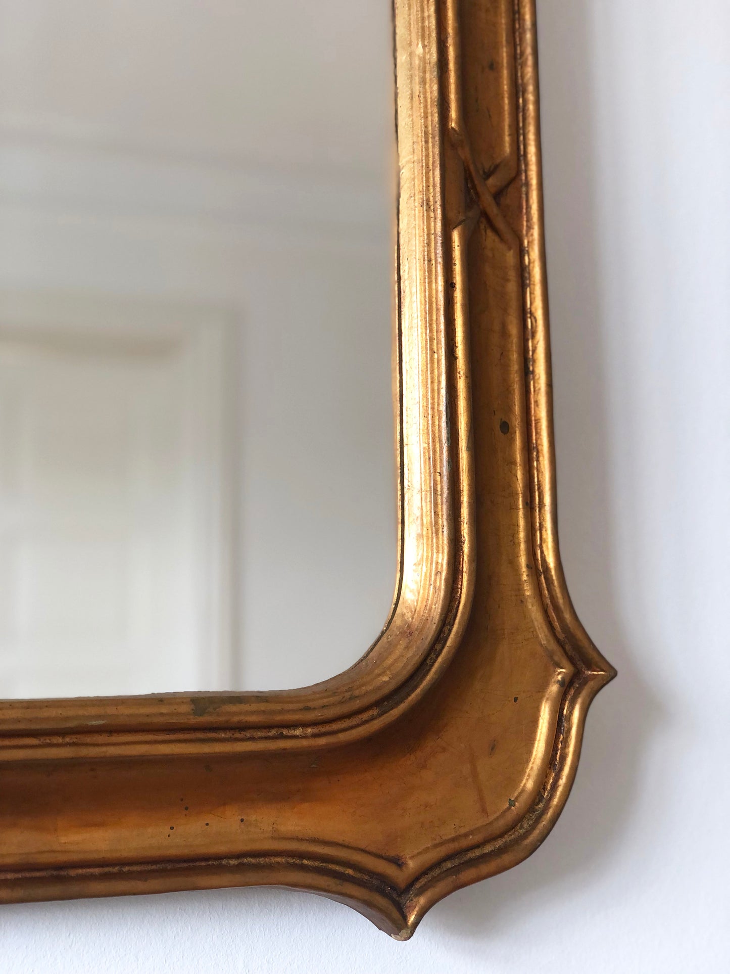 Large Vintage gilded Mirror Belgium 1970s
