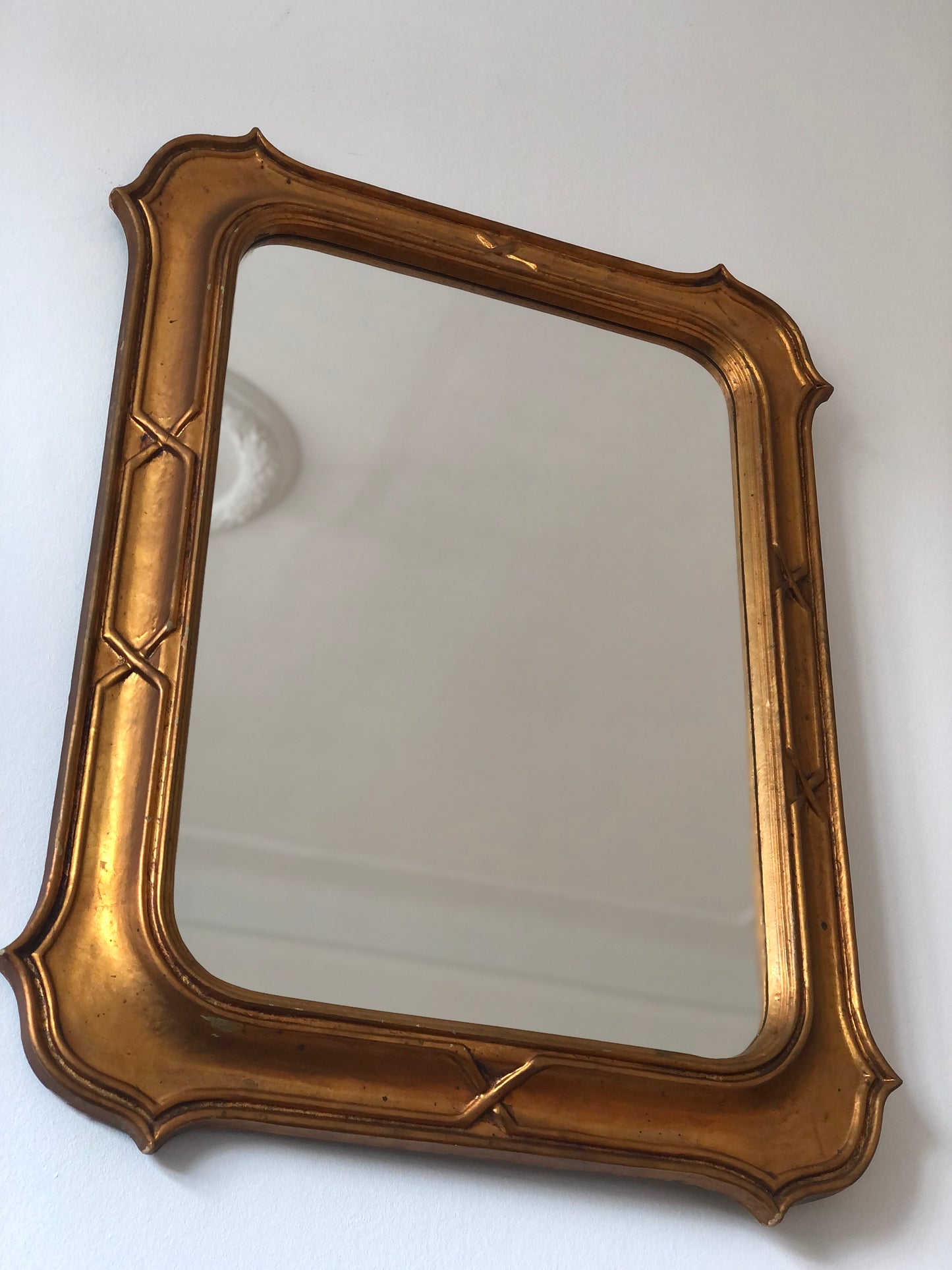 Large Vintage gilded Mirror Belgium 1970s