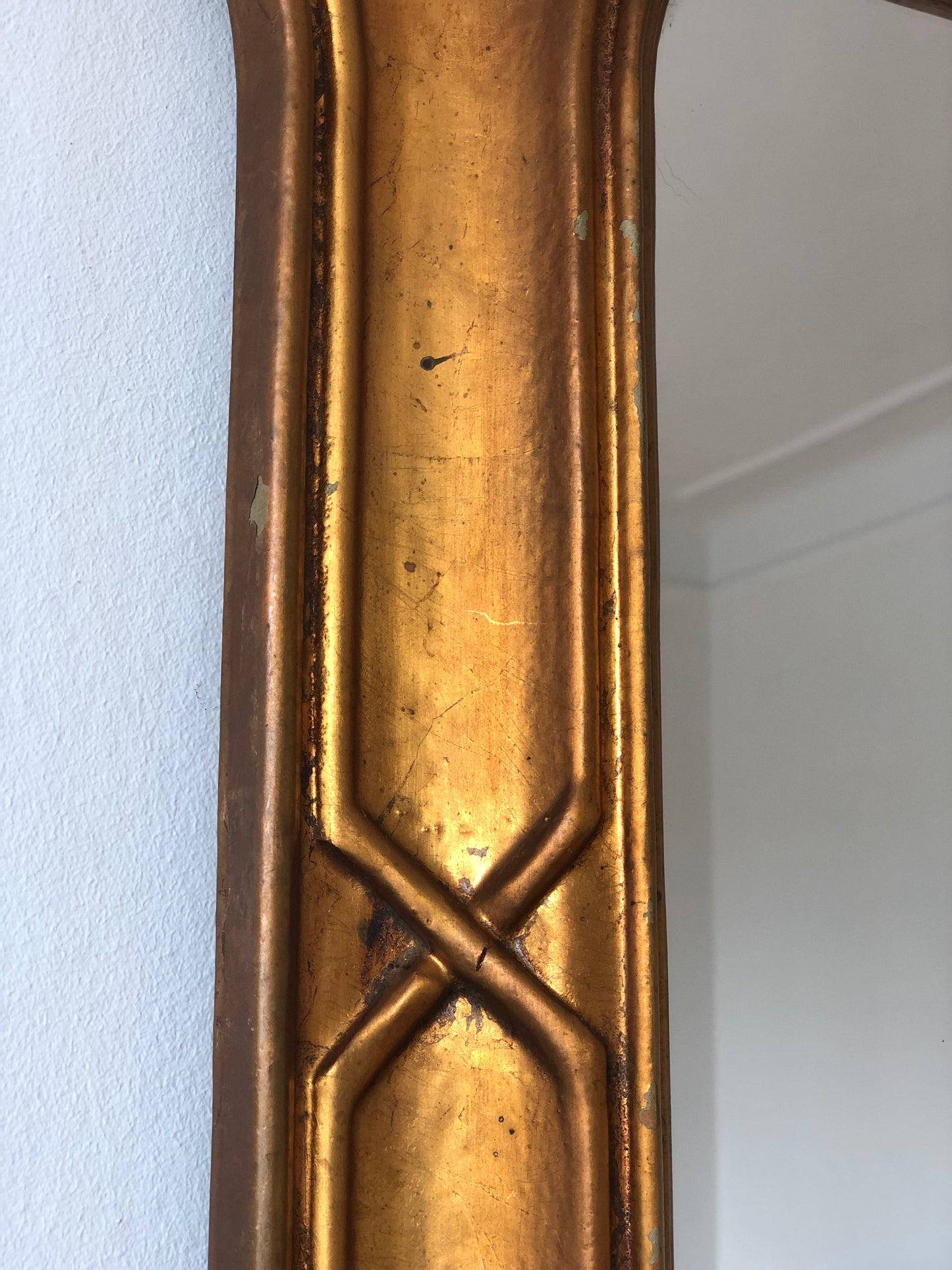 Large Vintage gilded Mirror Belgium 1970s