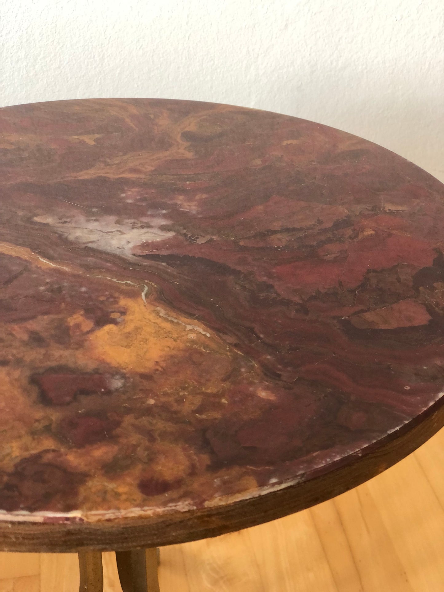 Vintage Marble and Brass Side Table