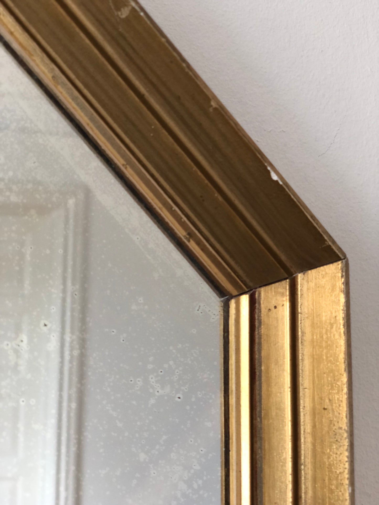Vintage Octagon Giltwood Mirror Belgium
