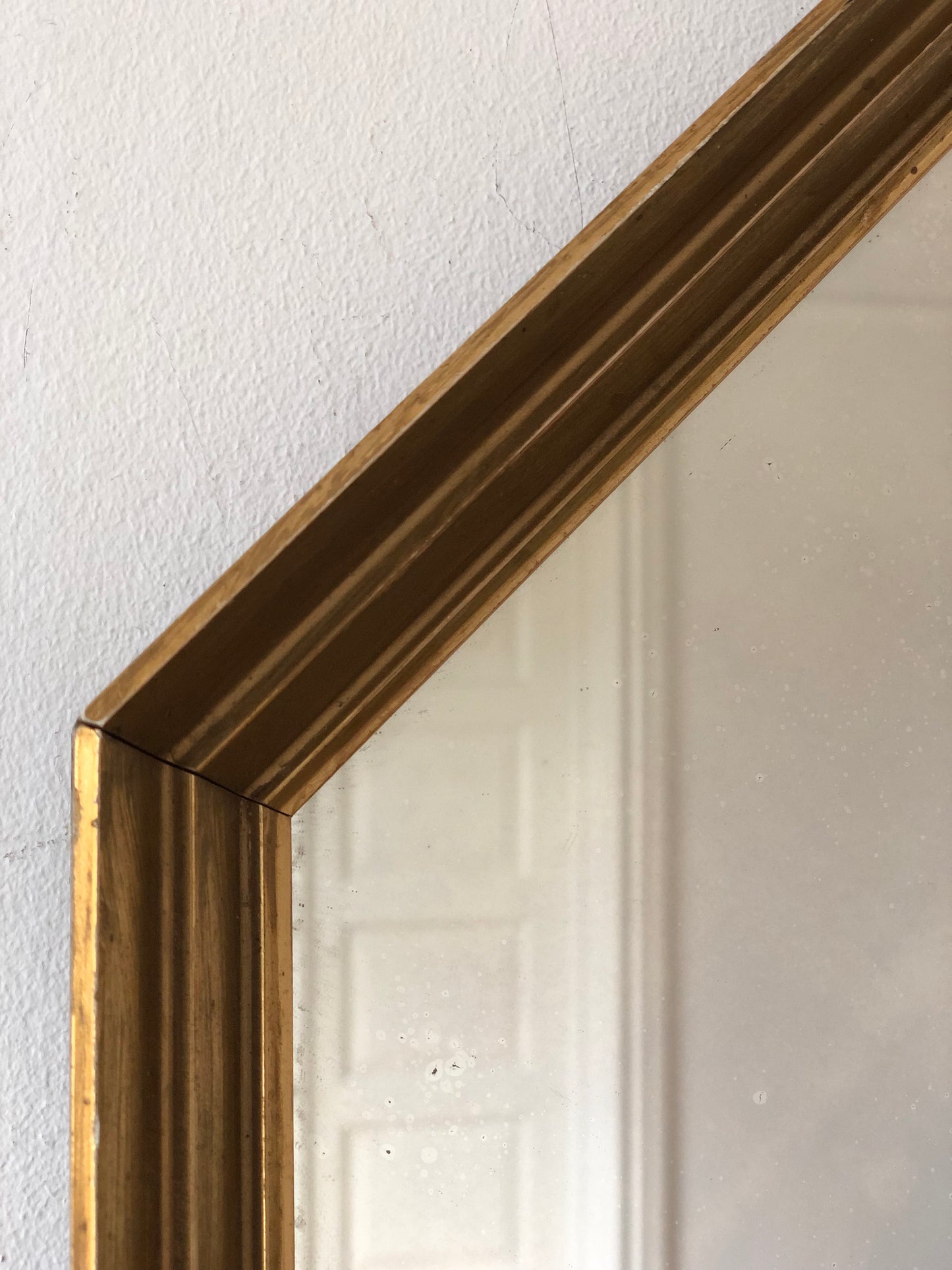 Vintage Octagon Giltwood Mirror Belgium