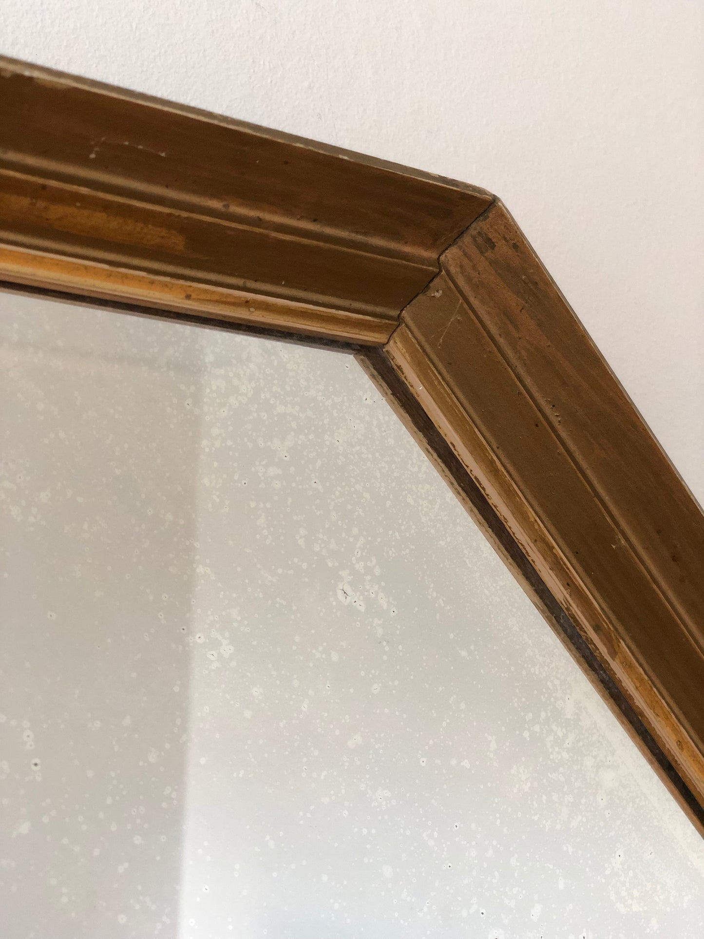 Vintage Octagon Giltwood Mirror Belgium