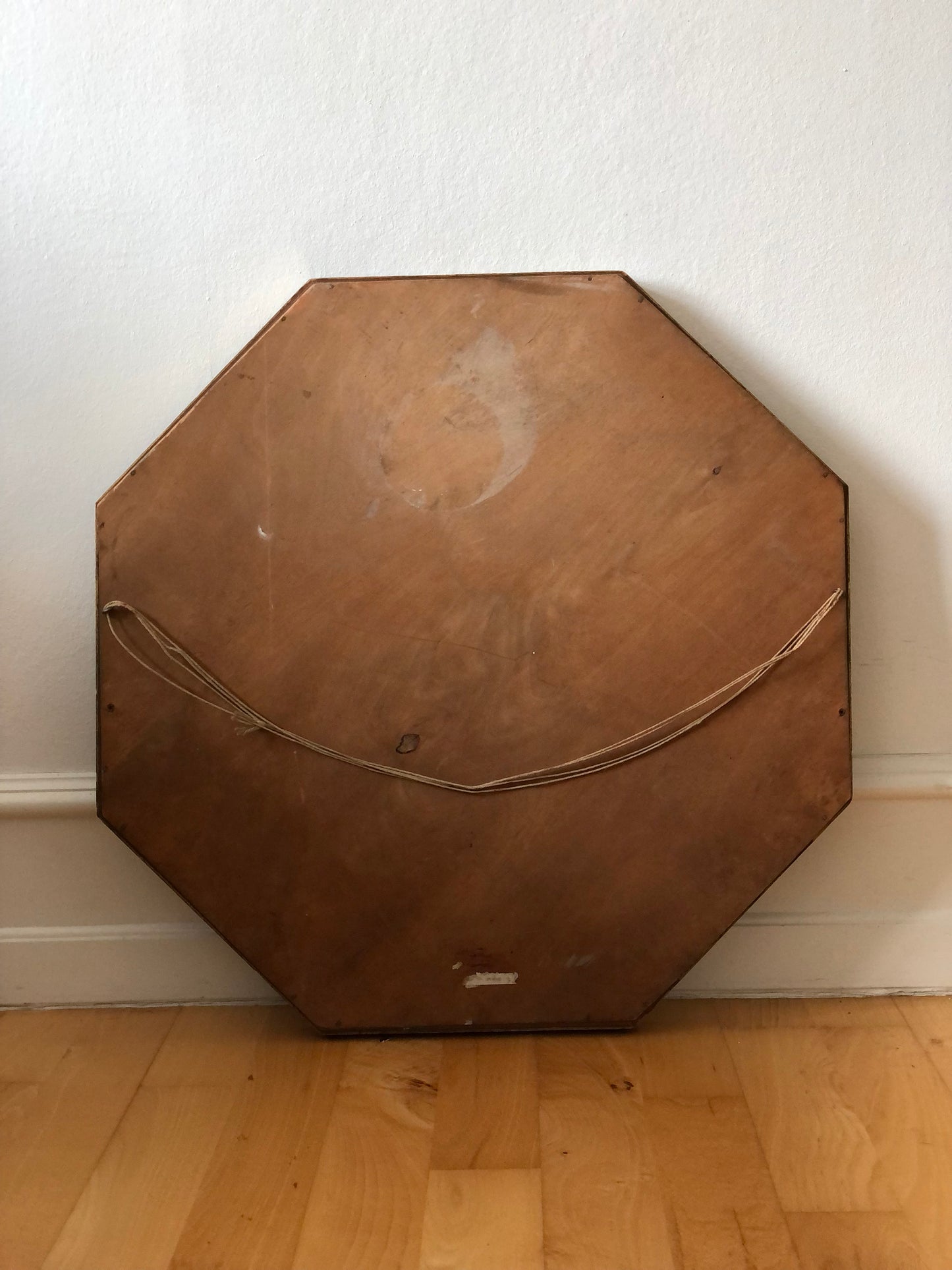 Vintage Octagon Giltwood Mirror Belgium