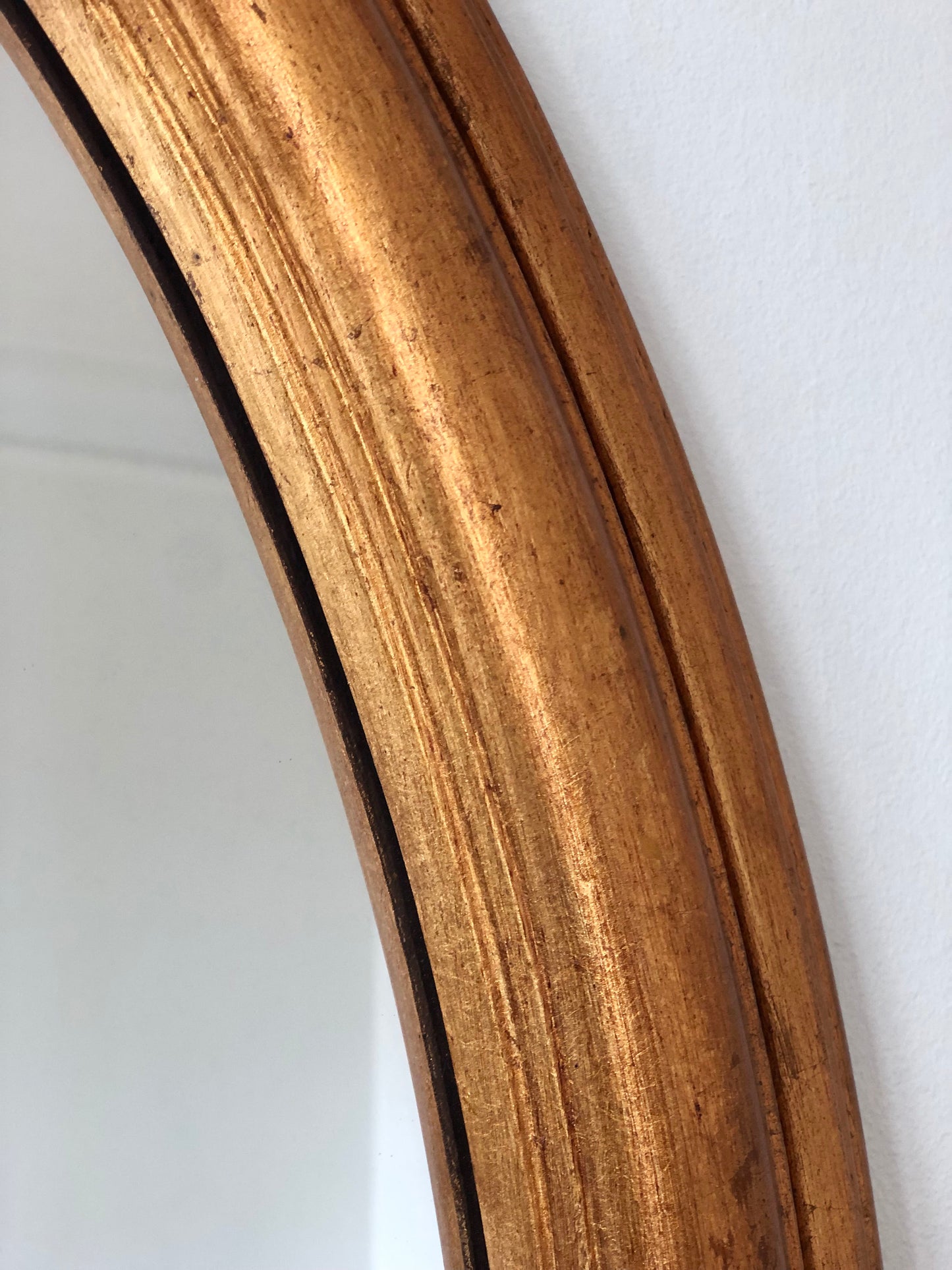 Vintage Oval Giltwood Mirror Belgium