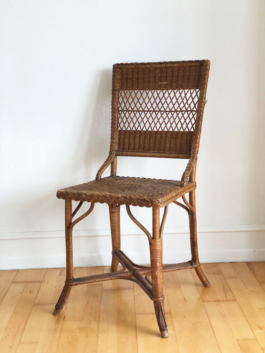 Vintage Rattan Chair by R. Wengler, Copenhagen
