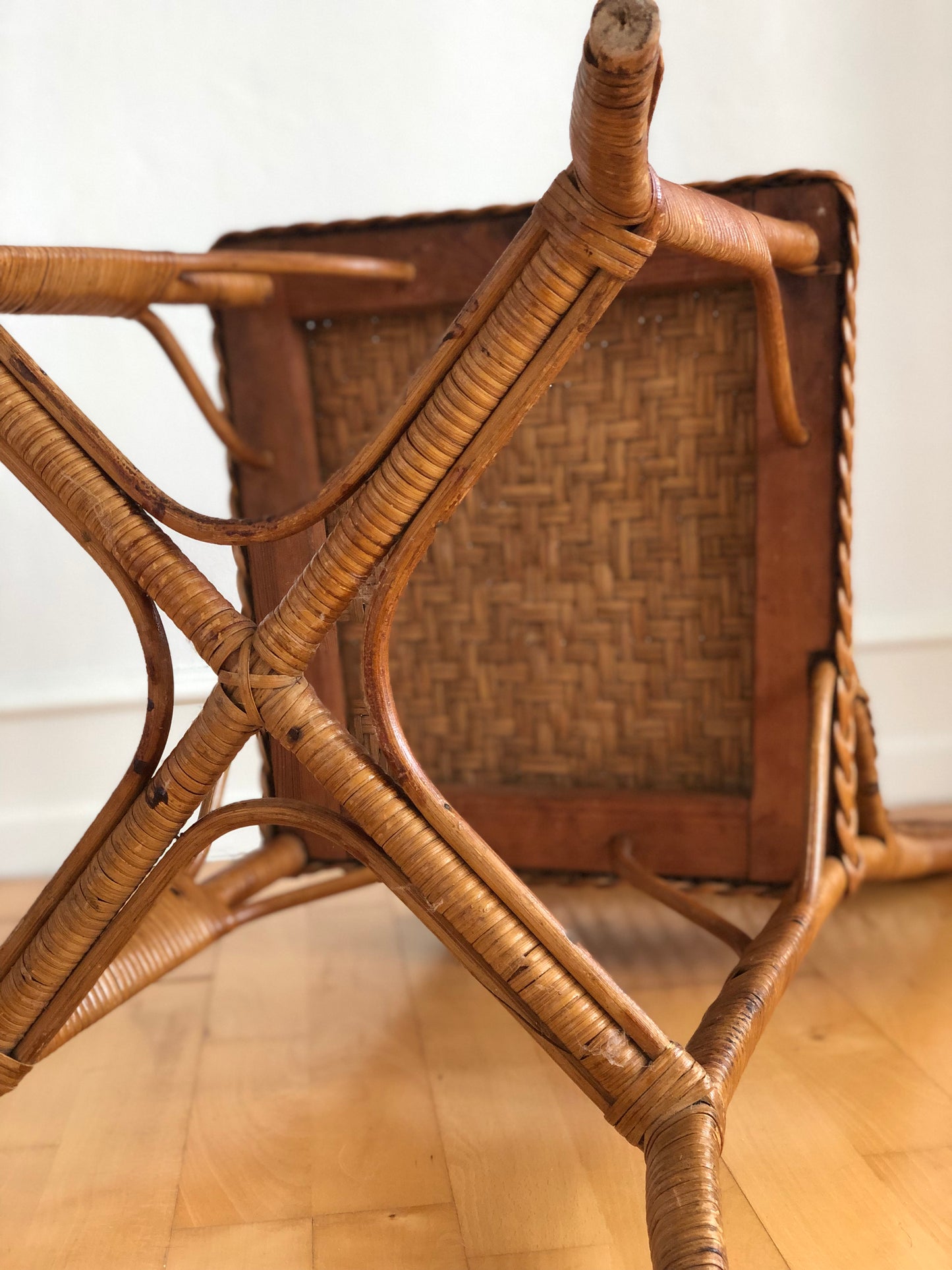 Vintage Rattan Chair by R. Wengler, Copenhagen