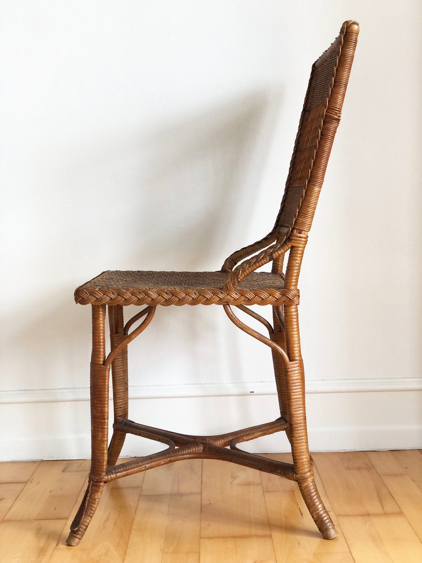 Vintage Rattan Chair by R. Wengler, Copenhagen