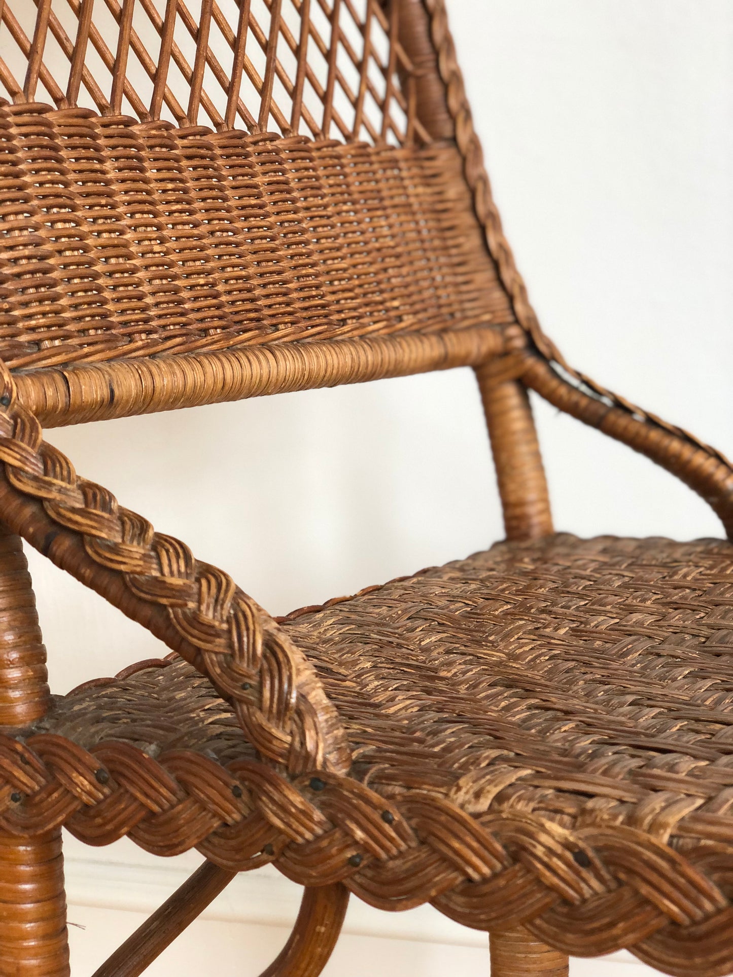 Vintage Rattan Chair by R. Wengler, Copenhagen