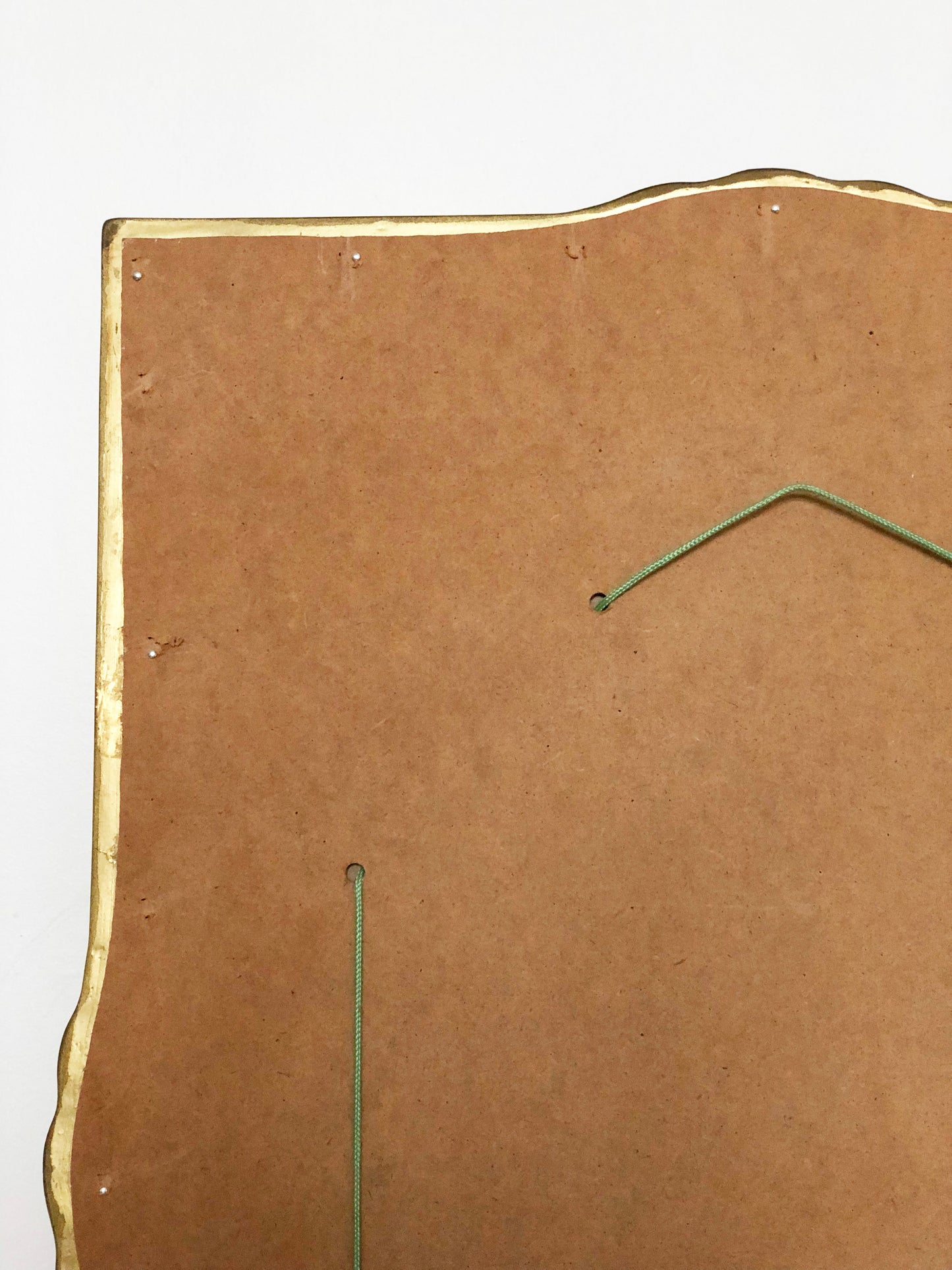 Vintage Rectangular Giltwood Bevelled Mirror with Rose Accents