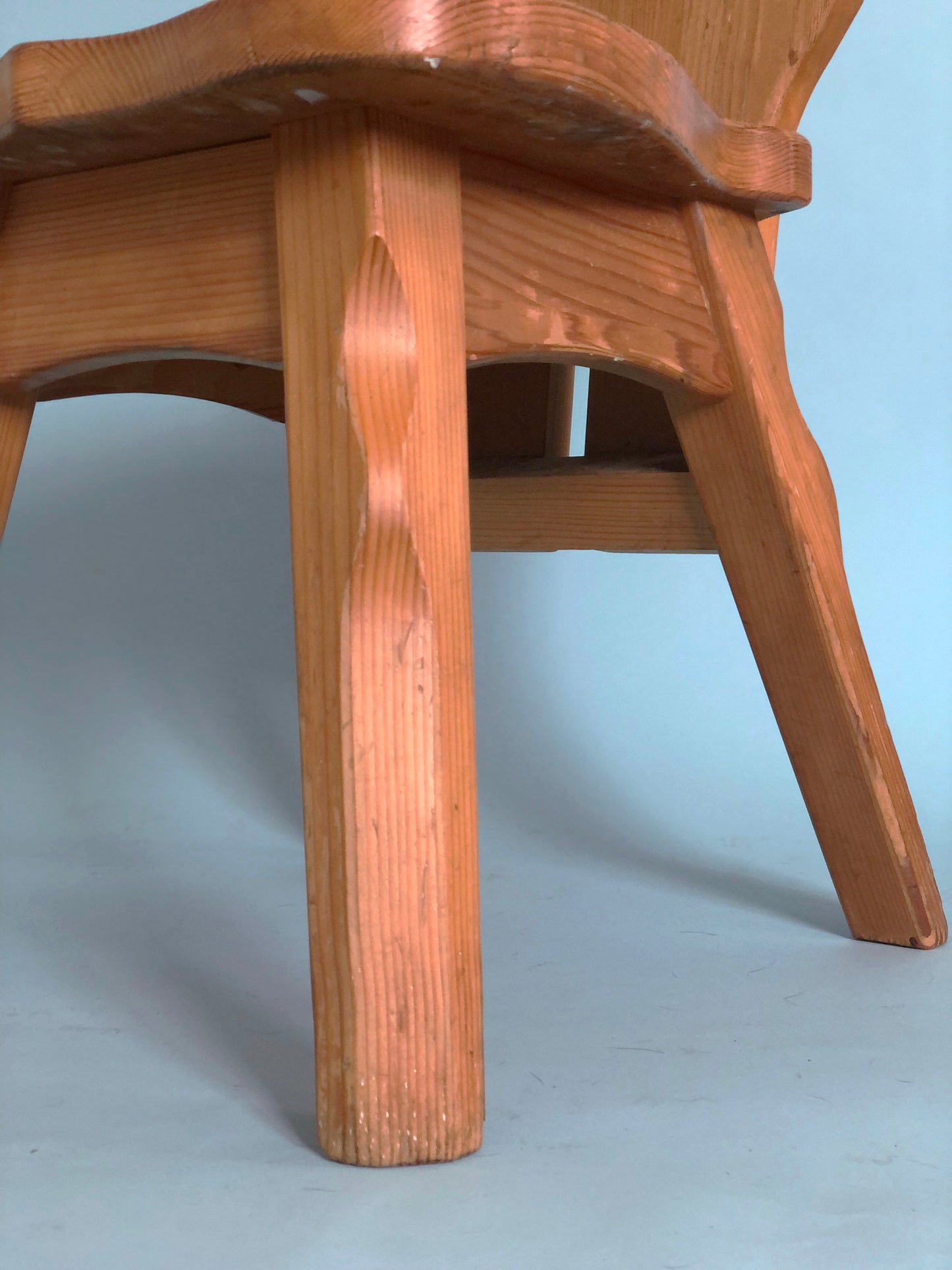 Vintage Brutalist Scandinavian Dining Chair Sweden 1960s Set of 4