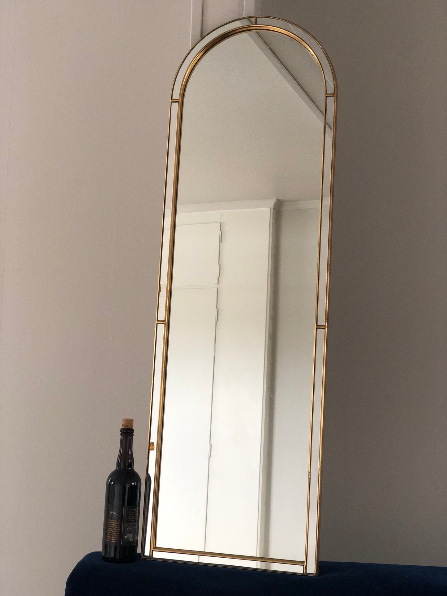 Vintage Deknudt Full Length Mirror Hollywood Regency Belgium