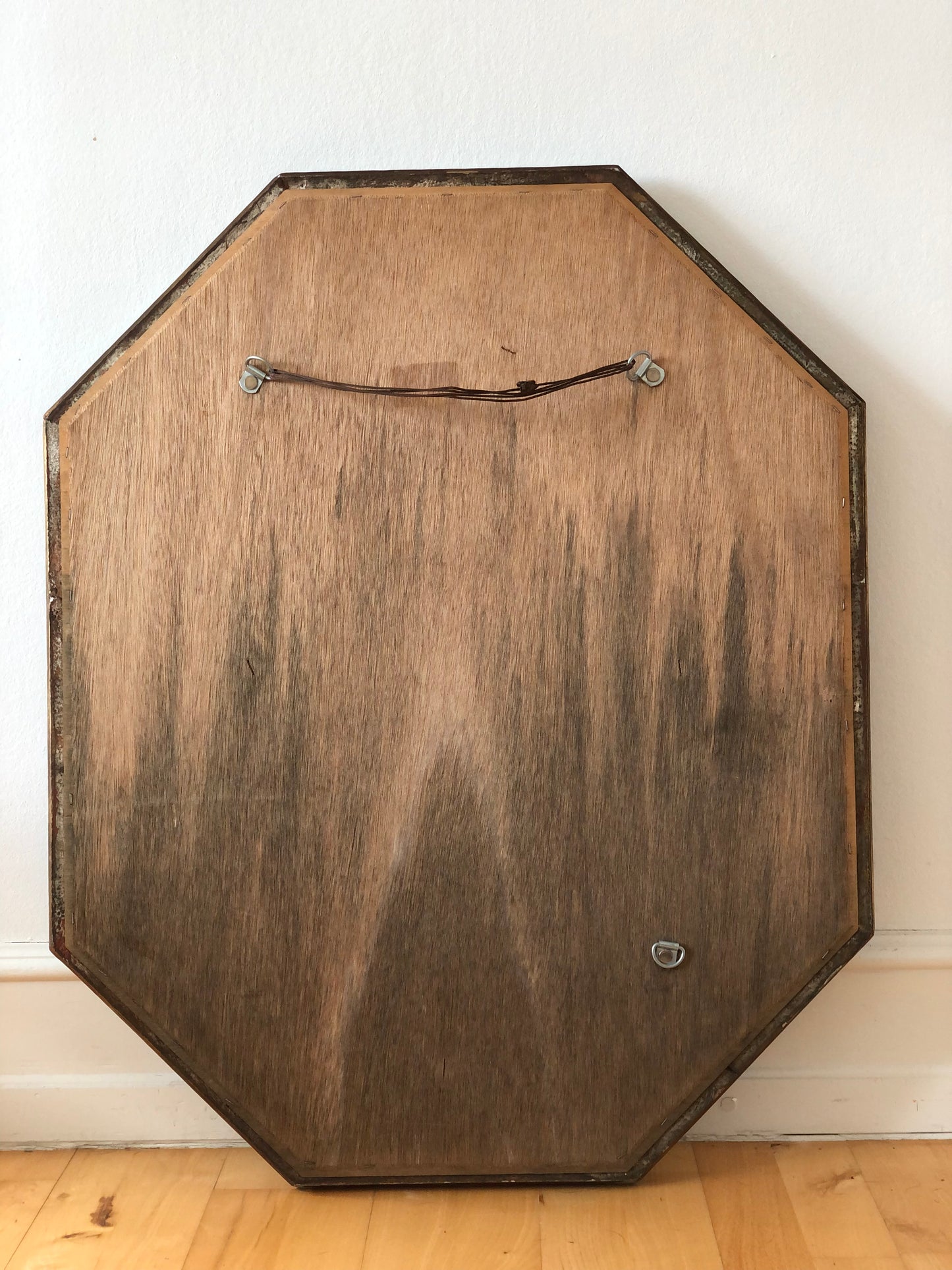 Vintage LaBarge Octagon Mirror Faux Bamboo Italy 1970s
