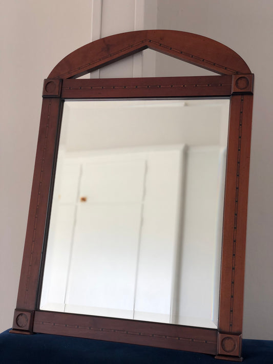Vintage Mahogany Mirror with Satinwood Inlay