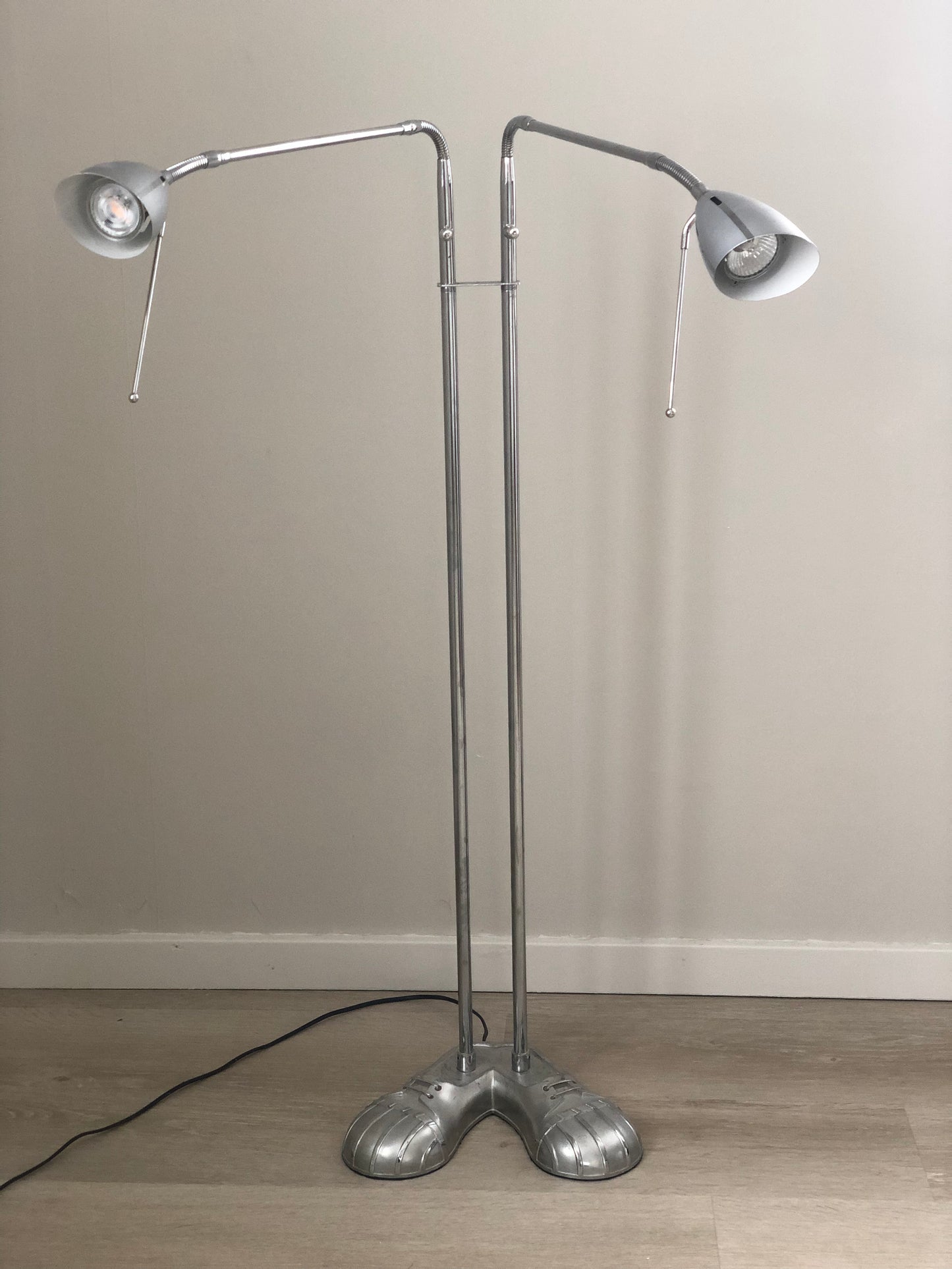 Vintage Metal Floor Lamp Facklam Sweden 1970s