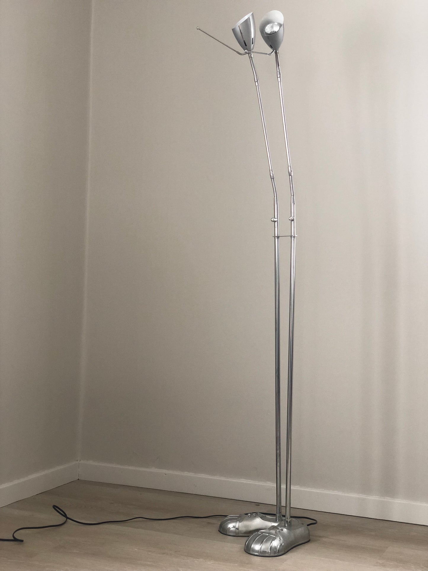 Vintage Metal Floor Lamp Facklam Sweden 1970s