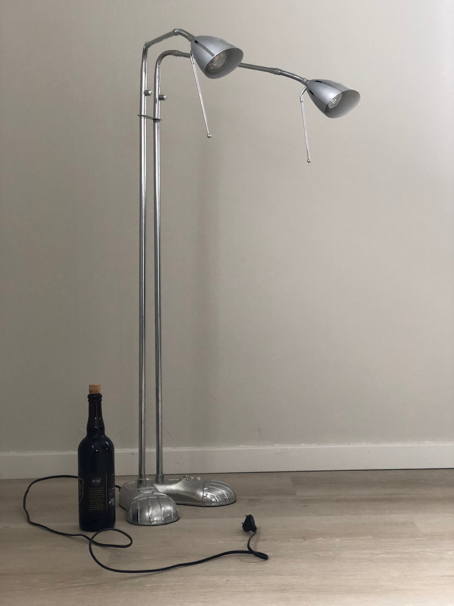 Vintage Metal Floor Lamp Facklam Sweden 1970s