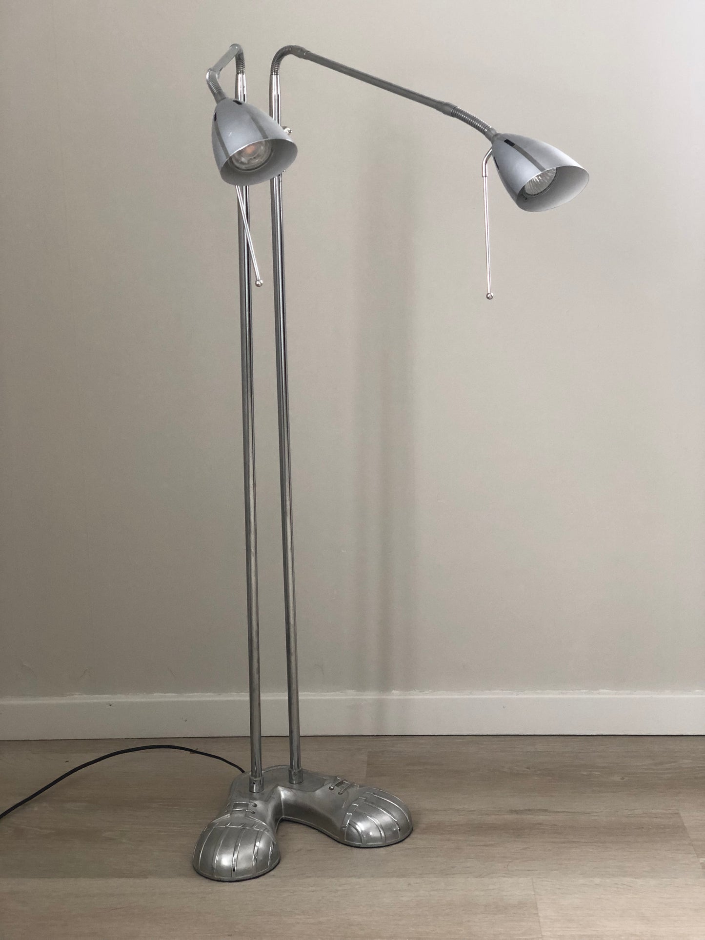 Vintage Metal Floor Lamp Facklam Sweden 1970s