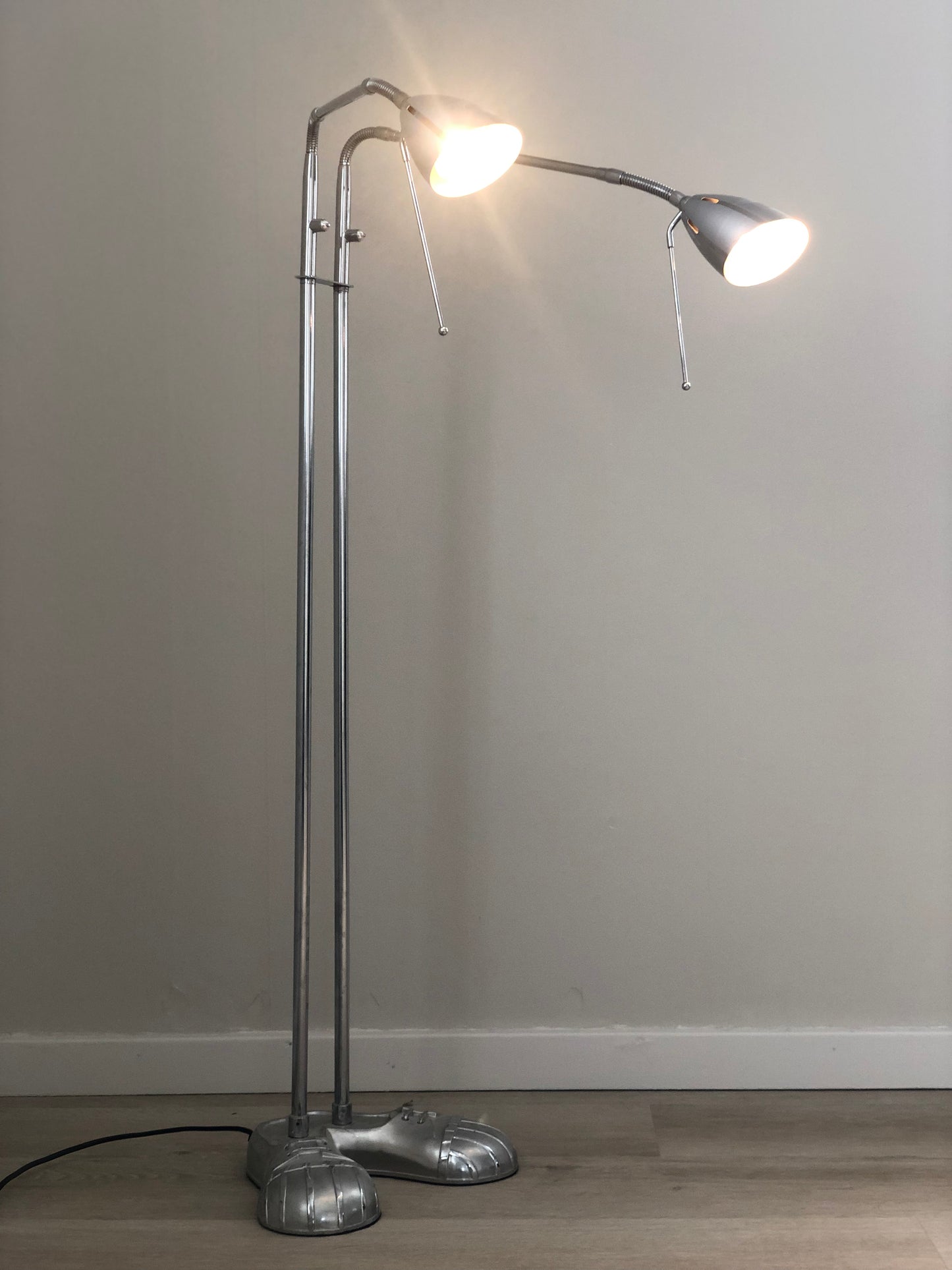 Vintage Metal Floor Lamp Facklam Sweden 1970s
