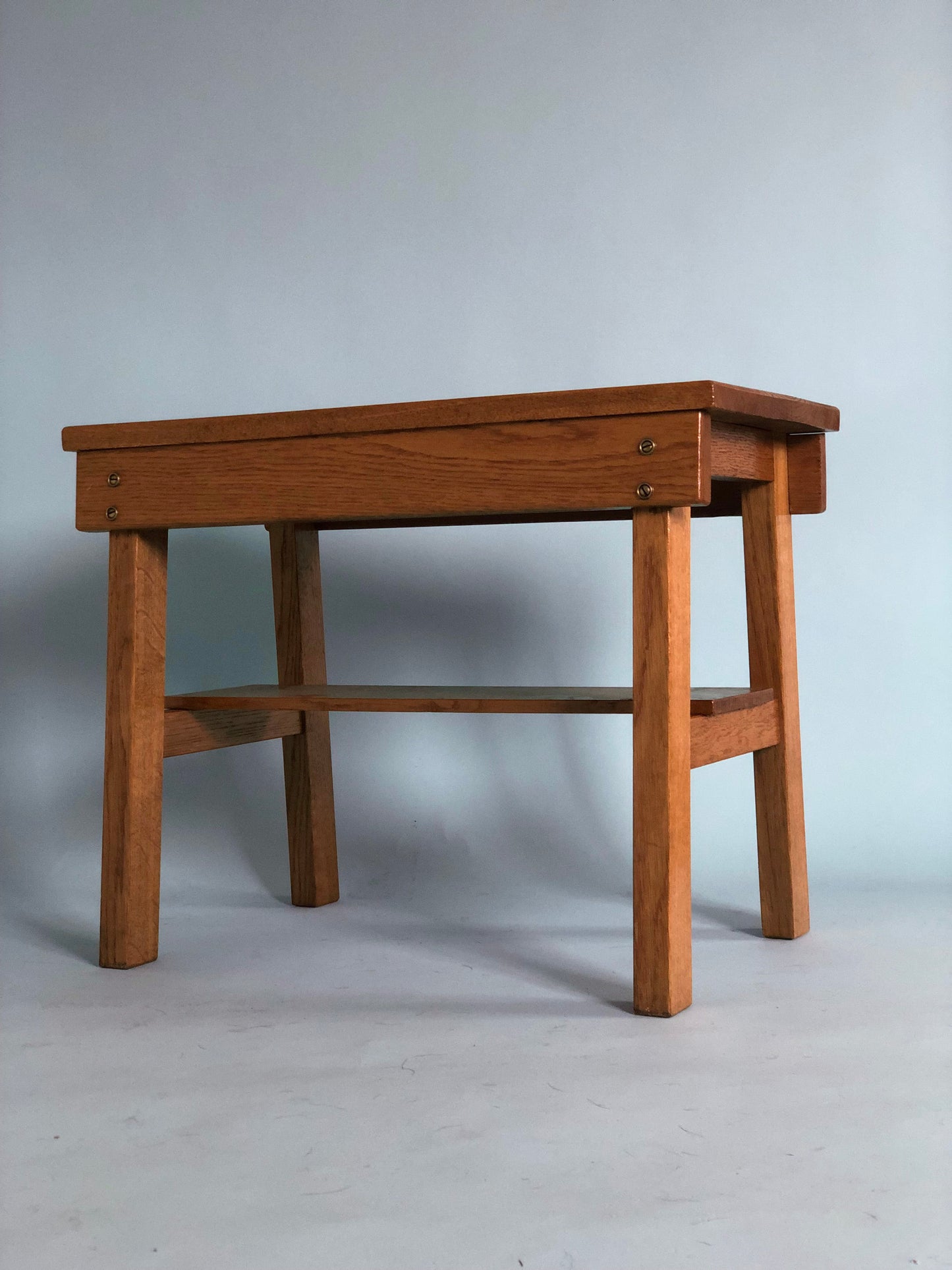 Vintage Sturdy Stool or Side Table 1980s