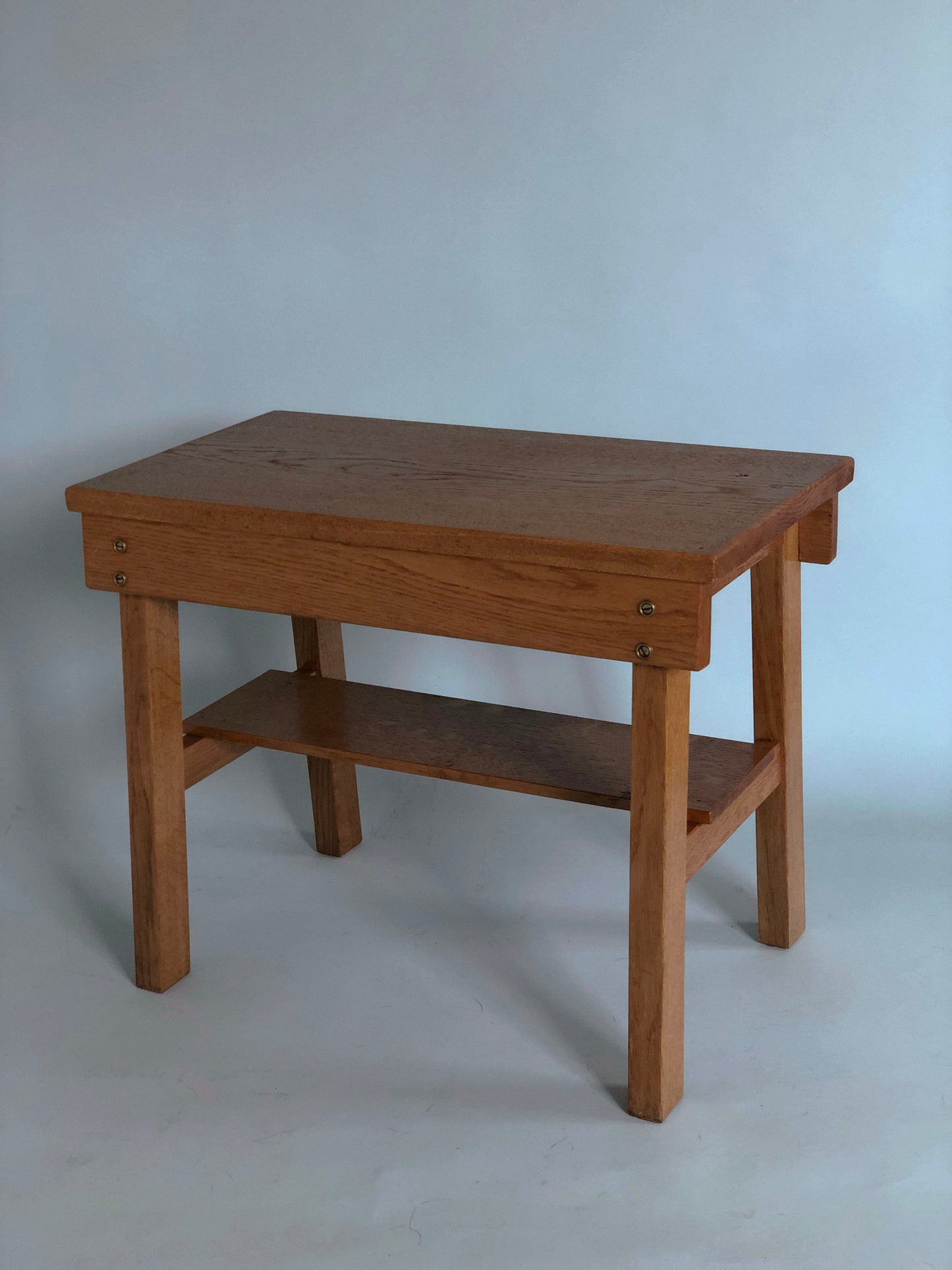 Vintage Sturdy Stool or Side Table 1980s