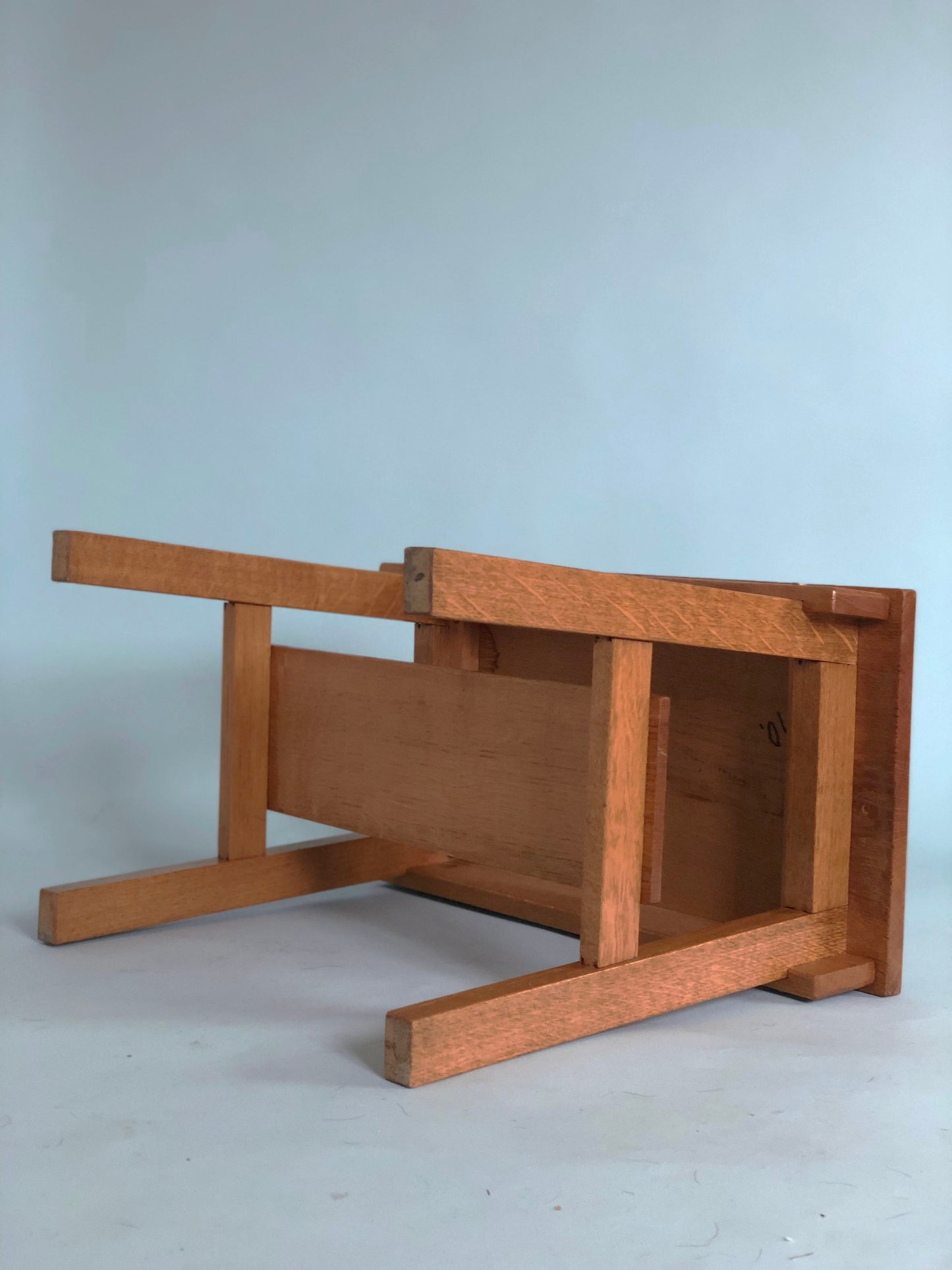 Vintage Sturdy Stool or Side Table 1980s