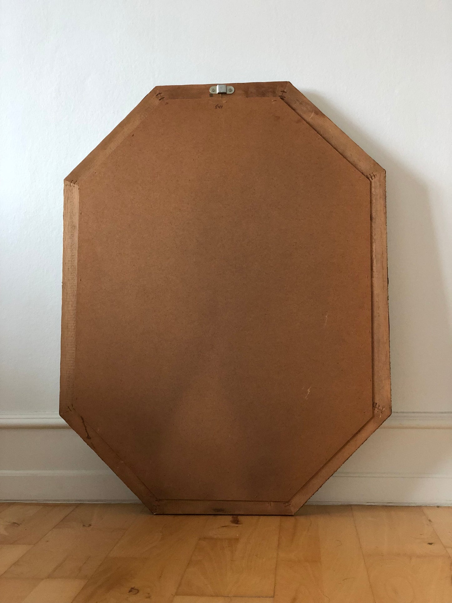 Vintage Venetian Octagon Mirror Hollywood Regency in Gold Spain 1990s